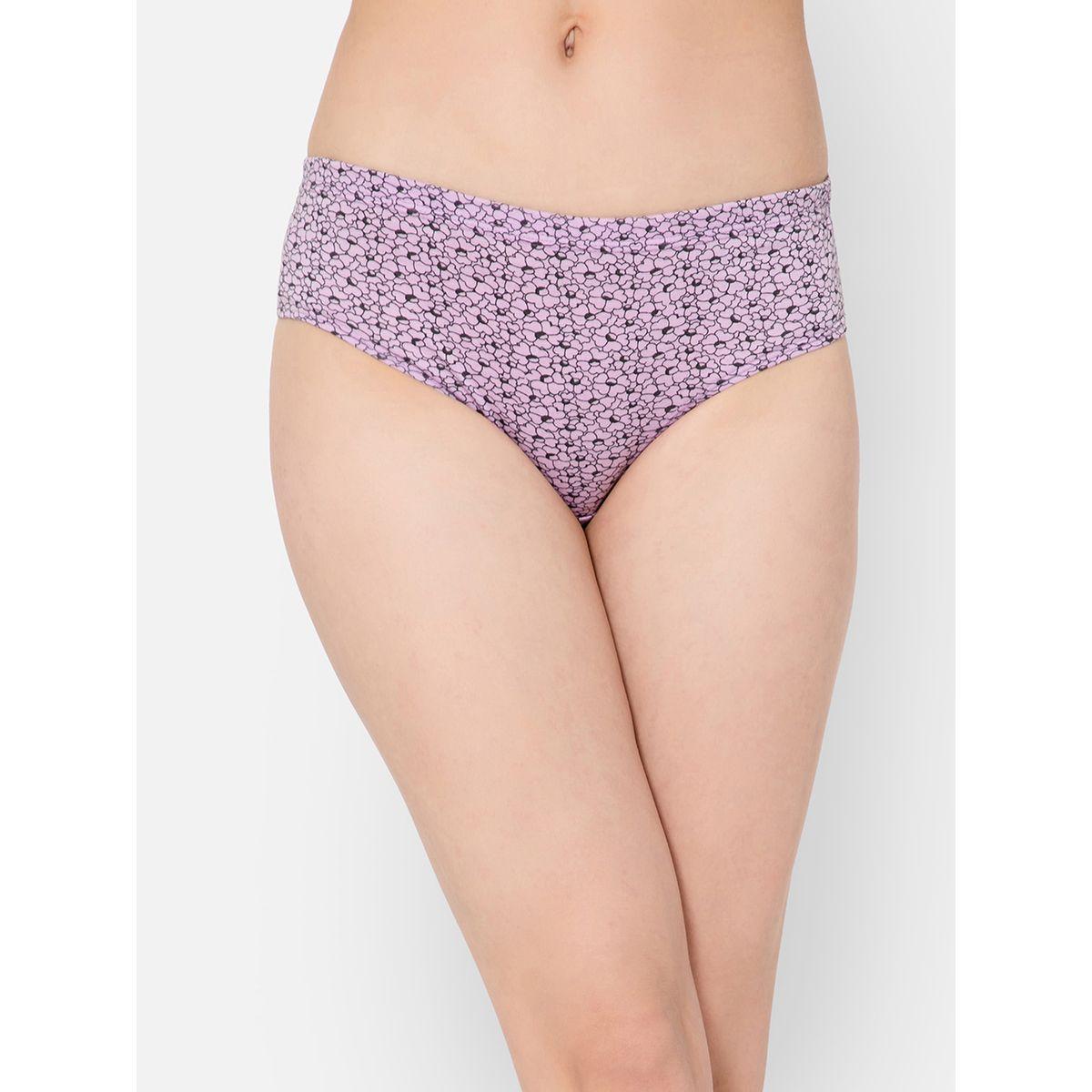 Clovia Pack of 3 - Floral Print Mid Rise Cotton Hipster Briefs with Inner Elastic-women-clothing-lingerie-panties-image-4