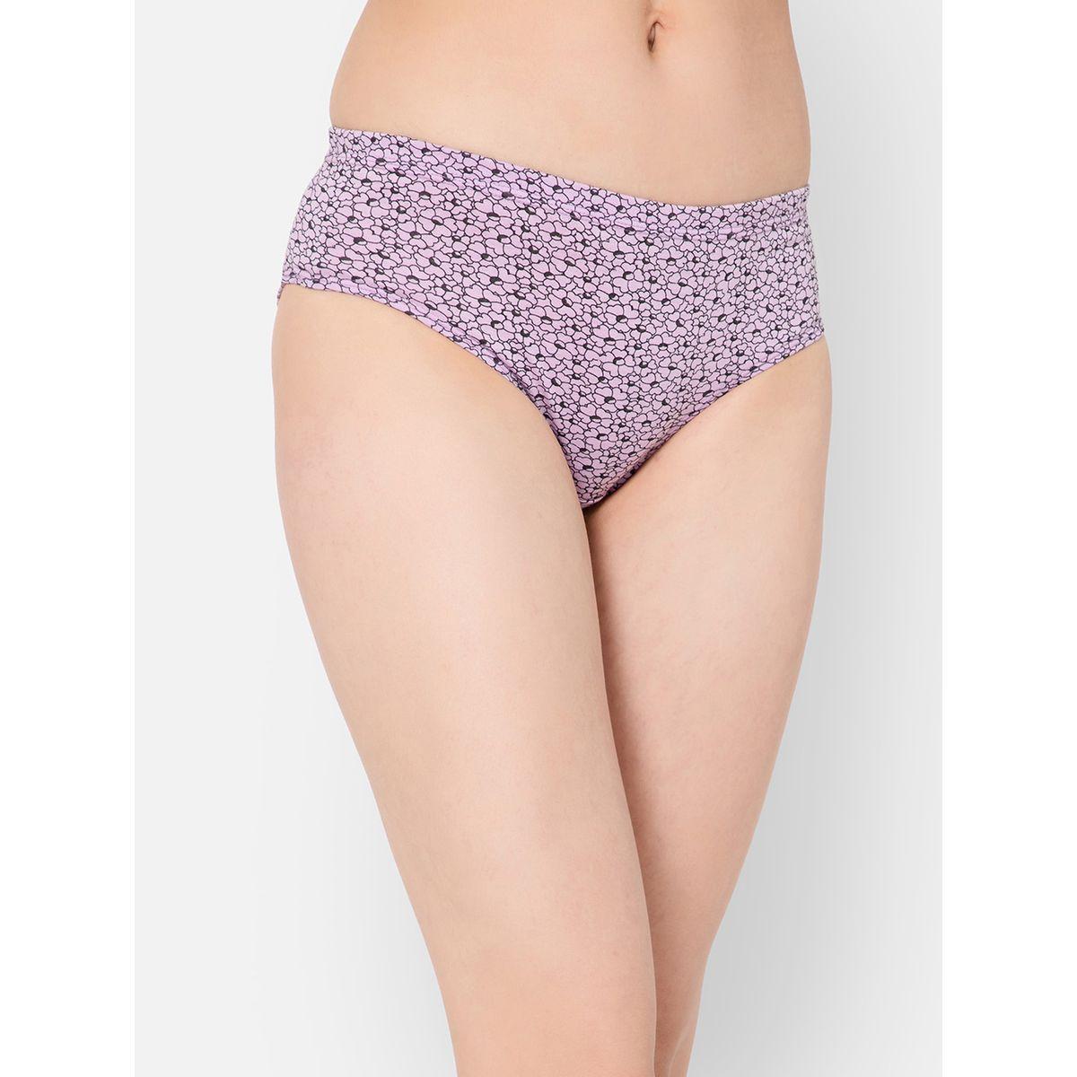 Clovia Pack of 3 - Floral Print Mid Rise Cotton Hipster Briefs with Inner Elastic-women-clothing-lingerie-panties-image-5
