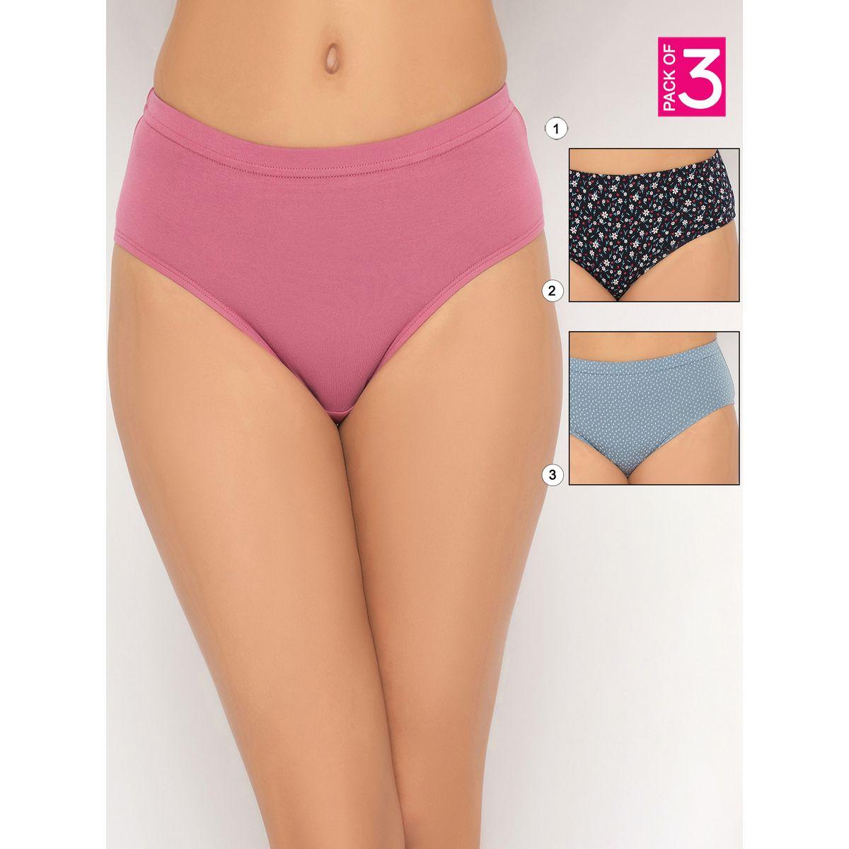 Clovia Pack of 3 - Mid Rise Hipster Briefs with Inner Elastic-women-clothing-lingerie-panties-image-1