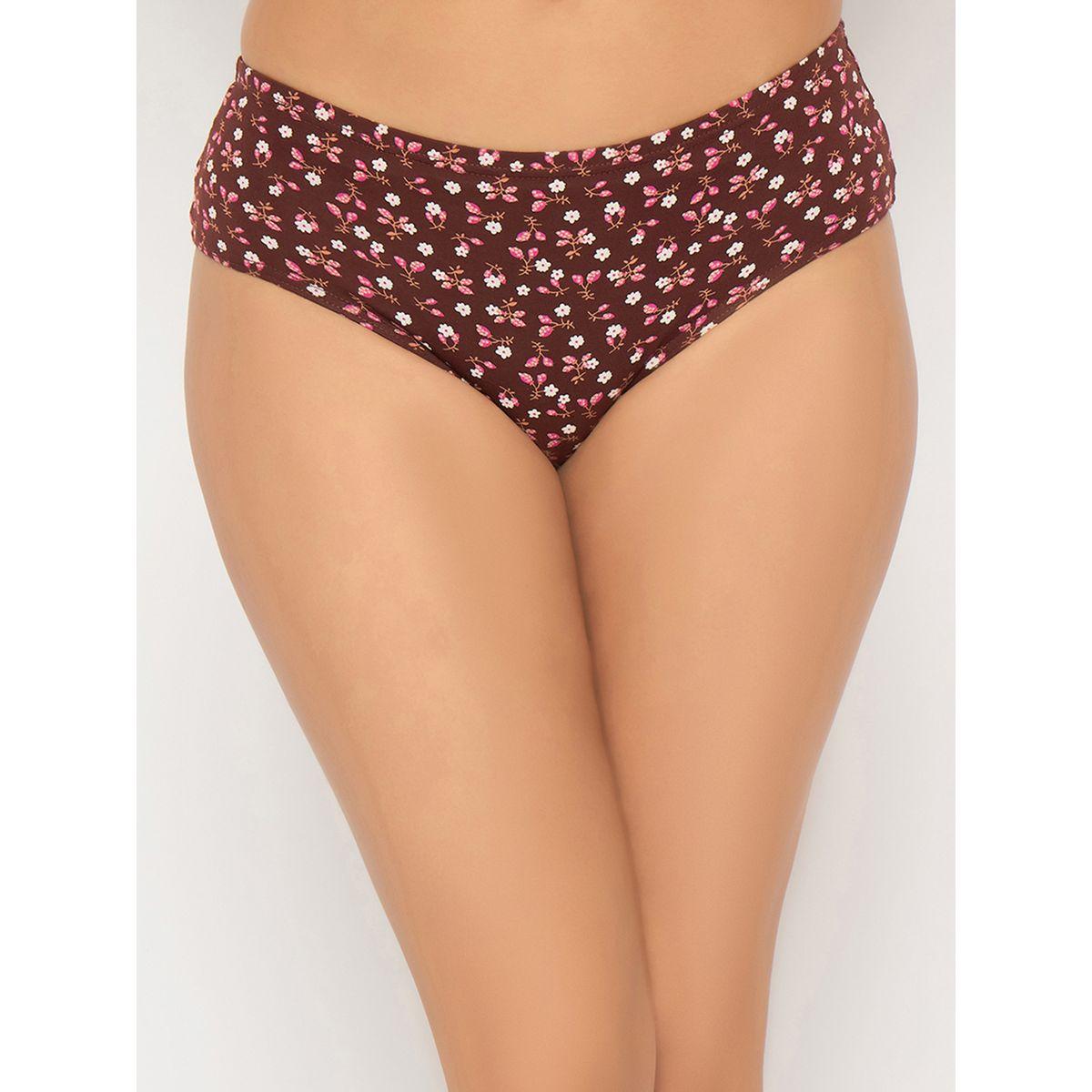 Clovia Pack of 3 - Floral Print Mid Rise Cotton Hipster Briefs with Inner Elastic-women-clothing-lingerie-panties-image-6
