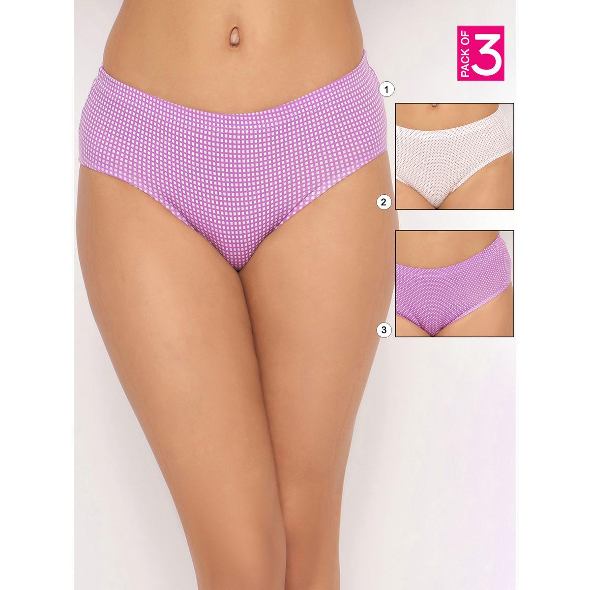 Clovia Set of 3 - Printed Mid Rise Hipster Panties with Inner Elastic-women-clothing-lingerie-panties-image-1