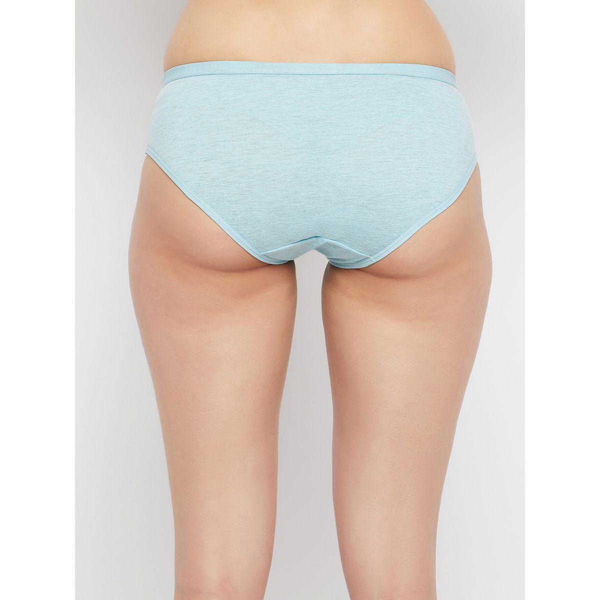 Clovia Pack of 3 - Melange Low Rise Cotton Bikini Briefs-women-clothing-lingerie-panties-image-2