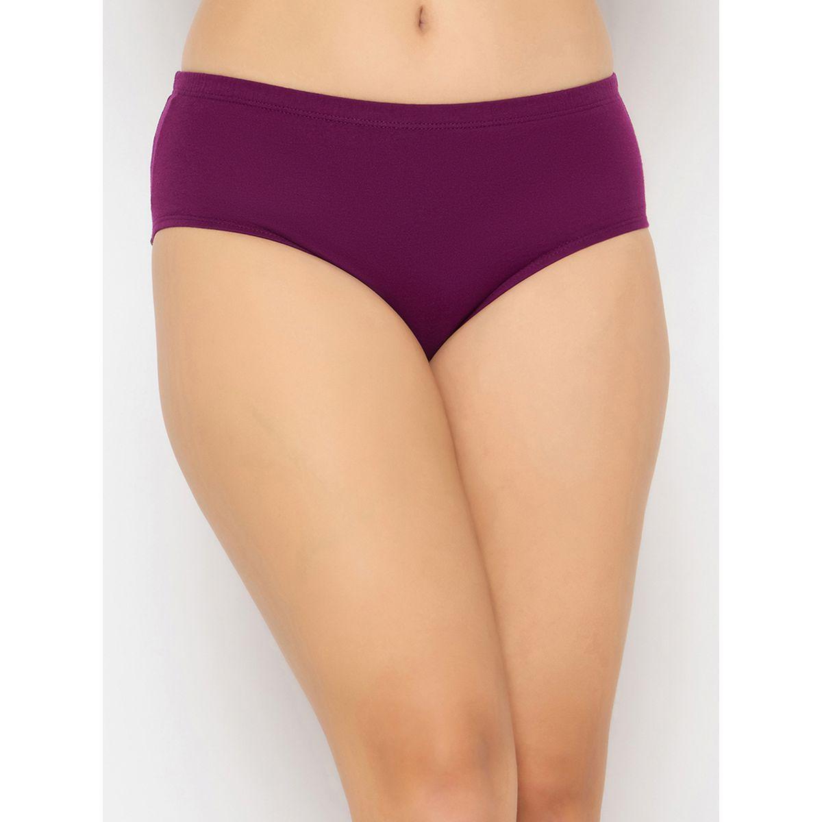 Clovia Pack of 3 - Solid Mid Rise Cotton Hipster Briefs with Inner Elastic-women-clothing-lingerie-panties-image-3