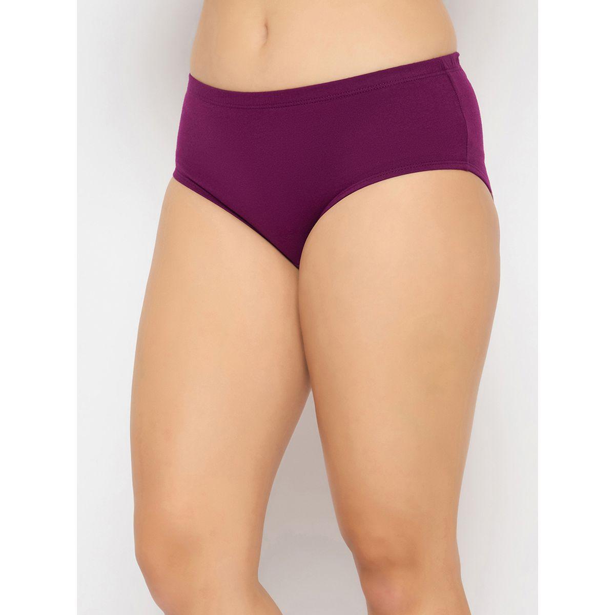 Clovia Pack of 3 - Solid Mid Rise Cotton Hipster Briefs with Inner Elastic-women-clothing-lingerie-panties-image-4