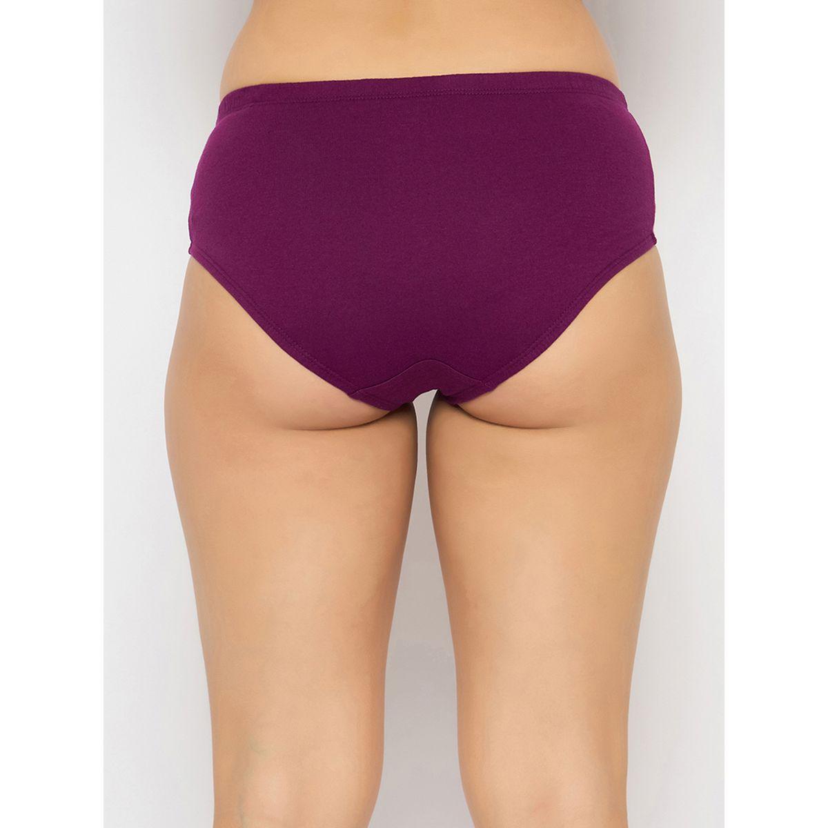 Clovia Pack of 3 - Solid Mid Rise Cotton Hipster Briefs with Inner Elastic-women-clothing-lingerie-panties-image-6