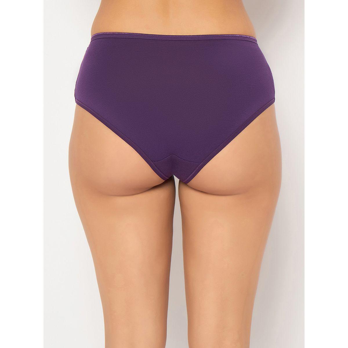 مجموعة من 3 - سروال داخلي سادة بخصر متوسط-women-clothing-lingerie-panties-image-5