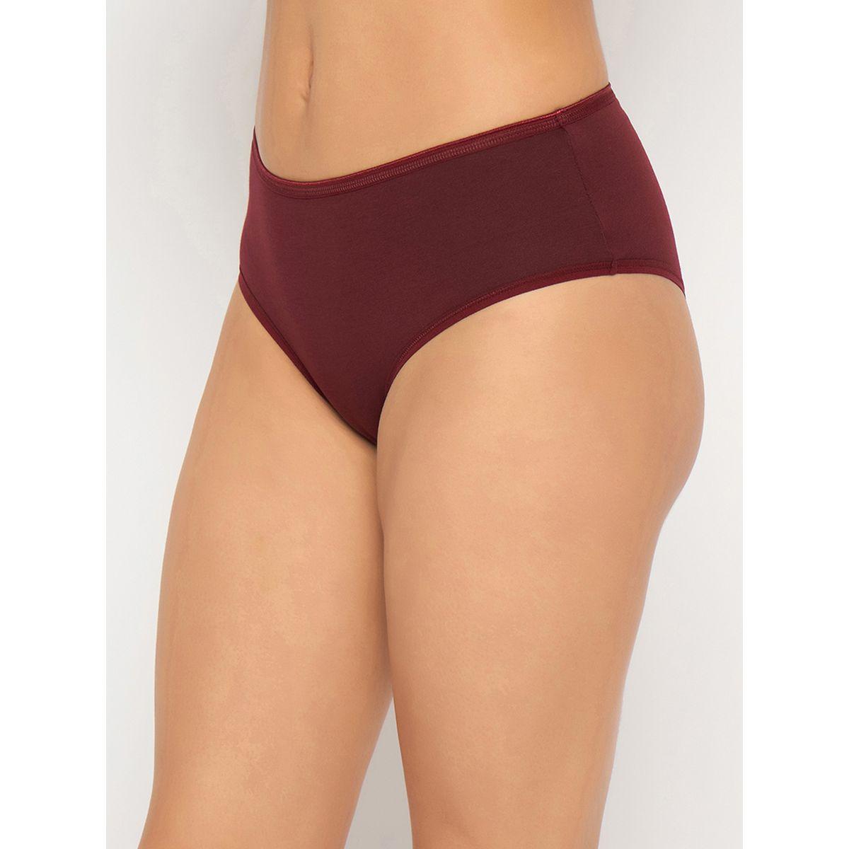 مجموعة من 3 - سروال داخلي سادة بخصر متوسط-women-clothing-lingerie-panties-image-4