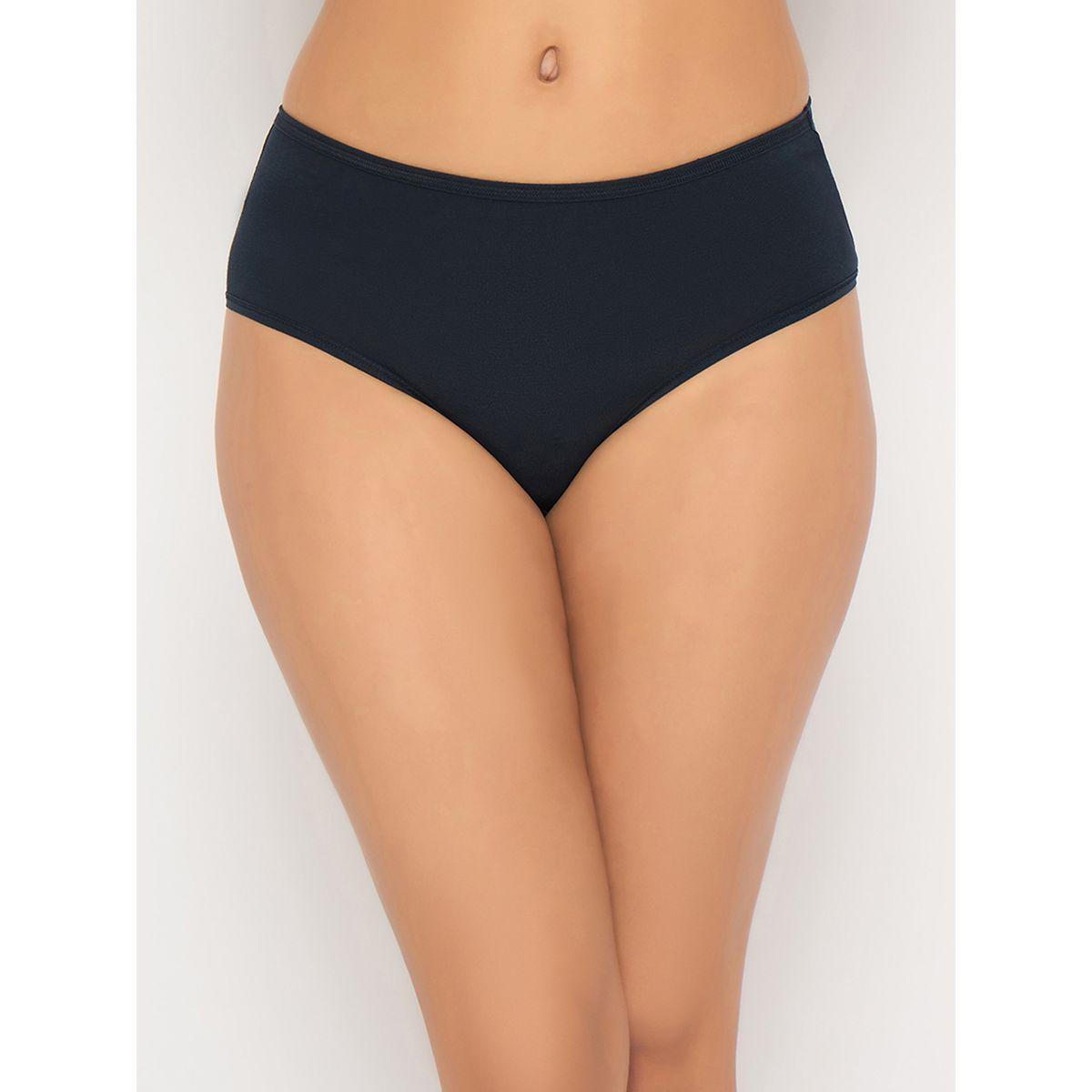 مجموعة من 3 - سروال داخلي سادة بخصر متوسط-women-clothing-lingerie-panties-image-3