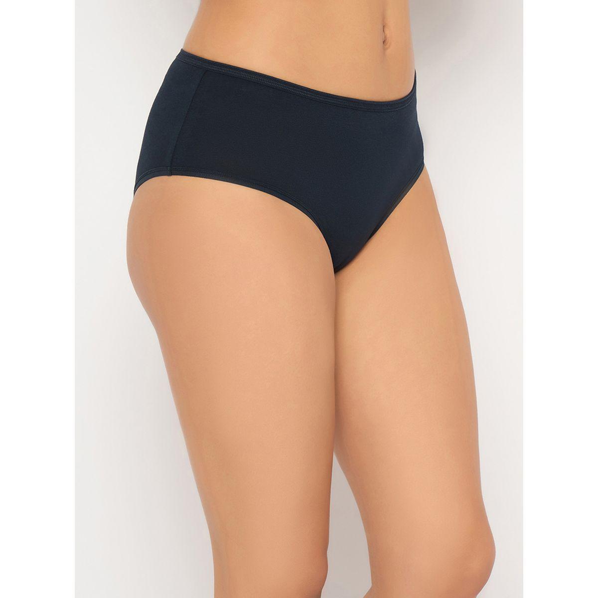 مجموعة من 3 - سروال داخلي سادة بخصر متوسط-women-clothing-lingerie-panties-image-1