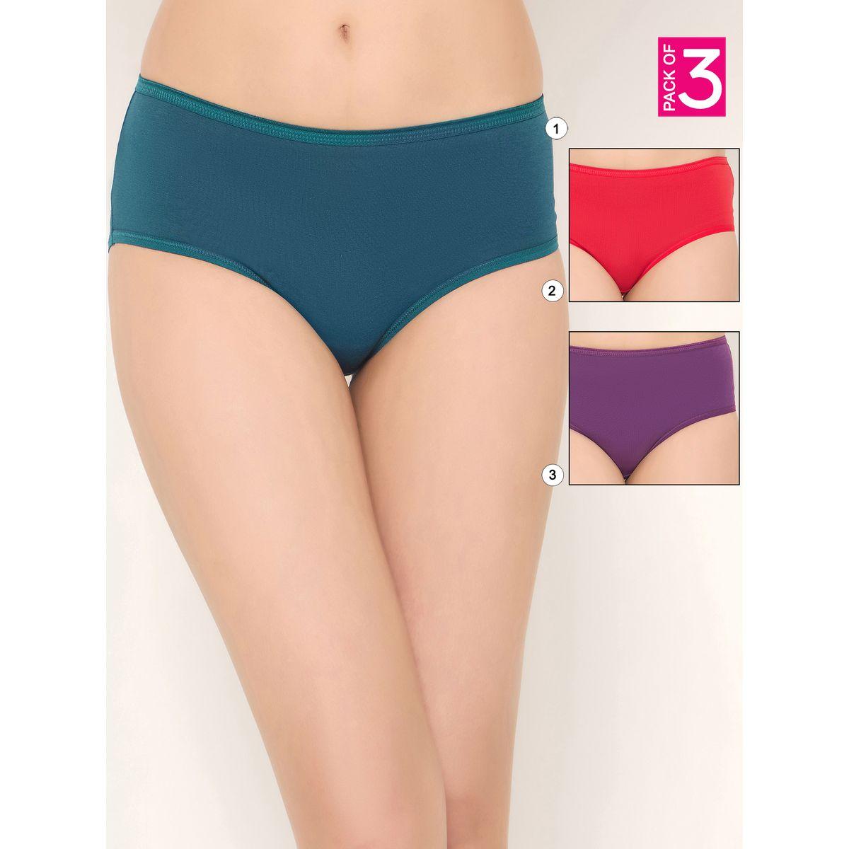 Clovia Pack of 3 - Solid Mid Rise Hipster Briefs-women-clothing-lingerie-panties-image-1
