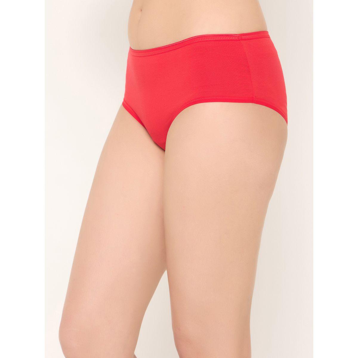مجموعة من 3 - سروال داخلي سادة بخصر متوسط-women-clothing-lingerie-panties-image-3