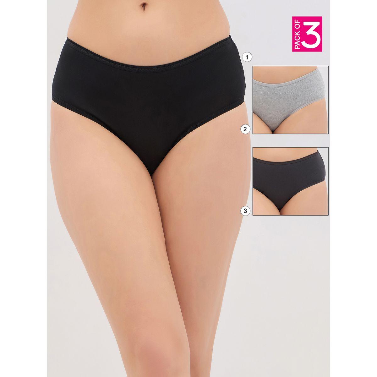Clovia Pack of 3 - Solid Mid Rise Hipster Briefs-women-clothing-lingerie-panties-image-1