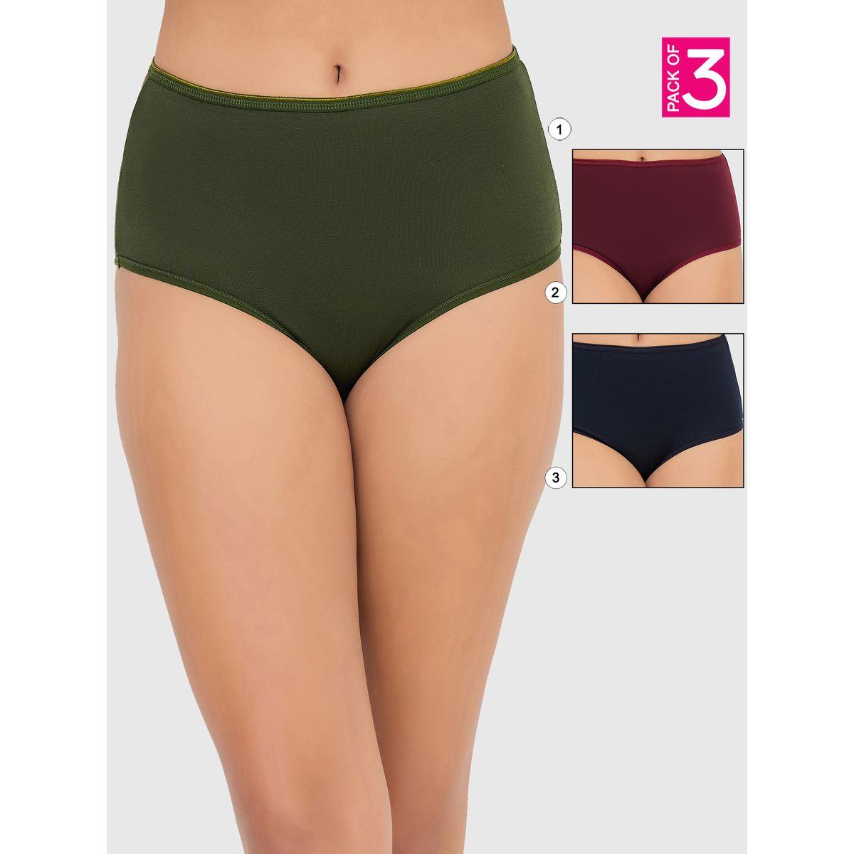 Clovia Pack of 3 - Solid High Rise Hipster Briefs-women-clothing-lingerie-panties-image-1