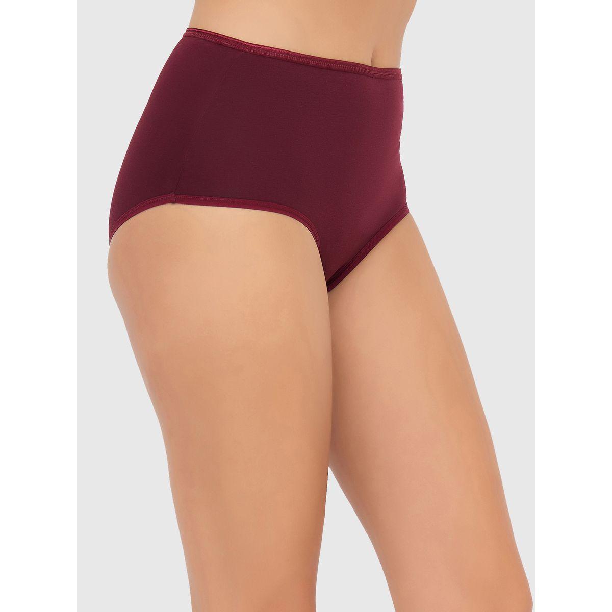 مجموعة من 3 - سروال داخلي سادة بخصر عالي-women-clothing-lingerie-panties-image-2