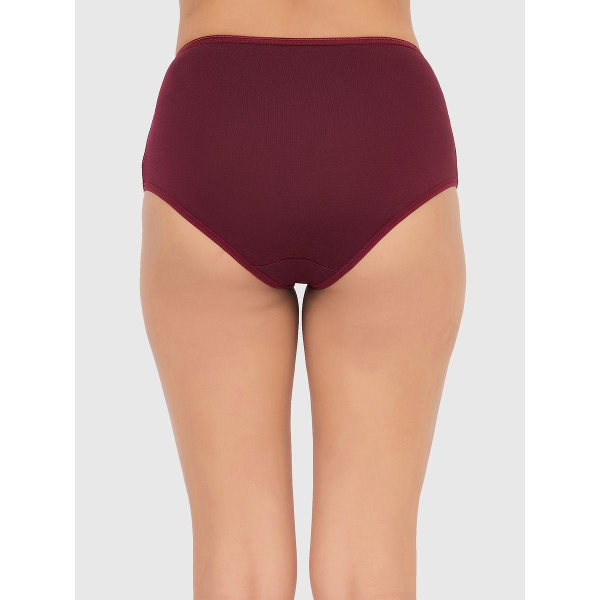 مجموعة من 3 - سروال داخلي سادة بخصر عالي-women-clothing-lingerie-panties-image-1