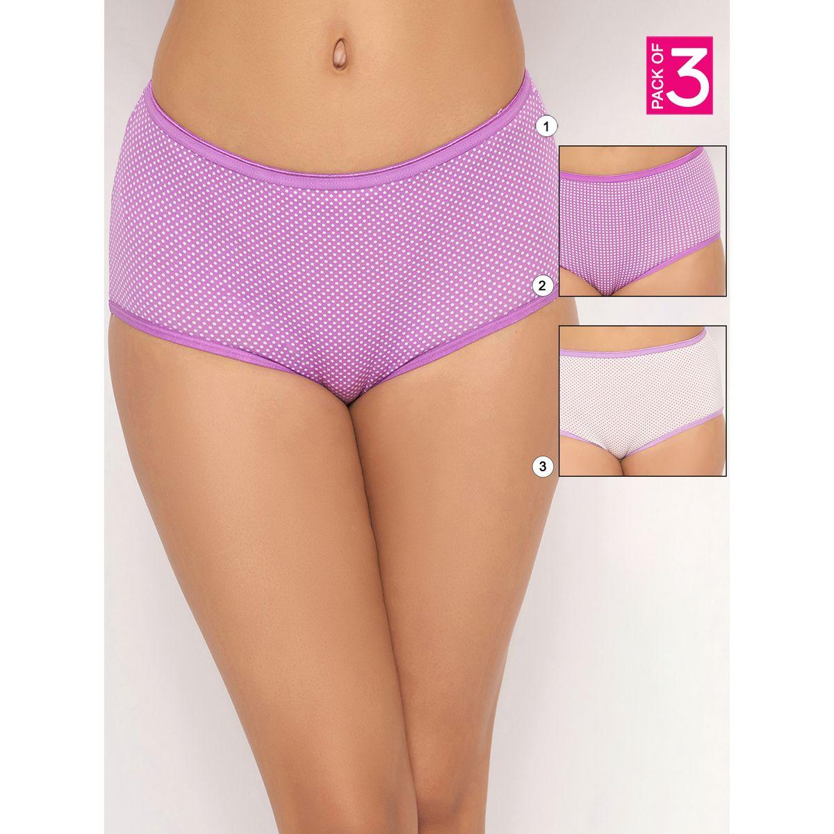Clovia Pack of 3 - Printed High Rise Hipster Briefs-women-clothing-lingerie-panties-image-1