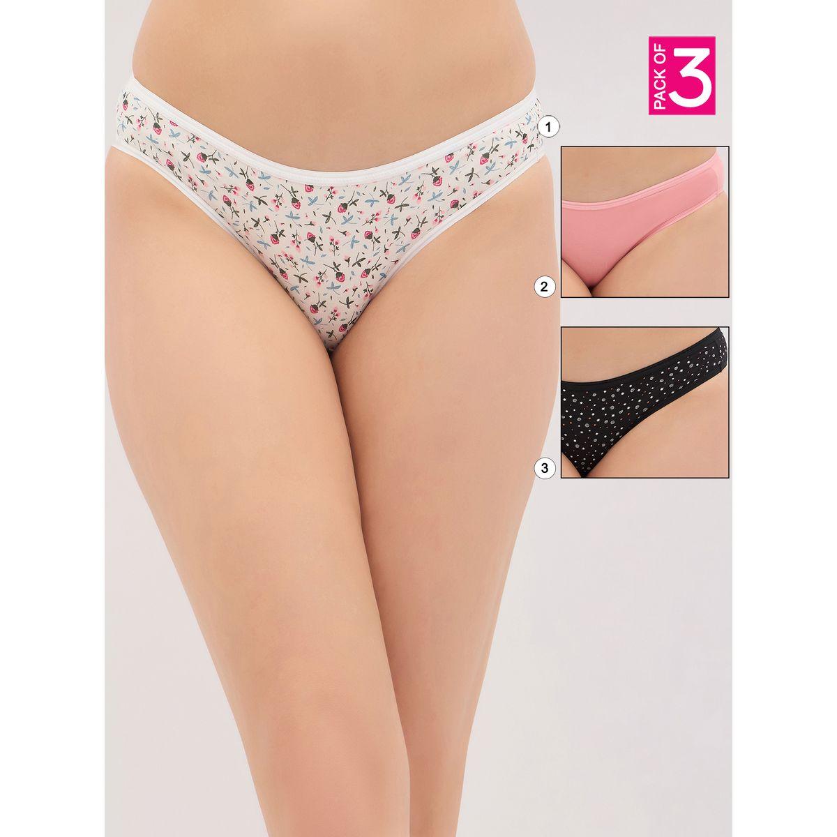 Clovia Pack of 3 - Low Rise Bikini Briefs-women-clothing-lingerie-panties-image-1