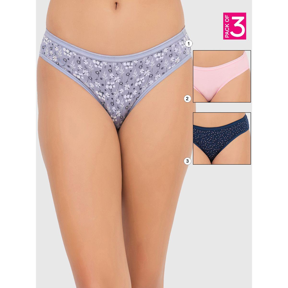 Clovia Pack of 3 - Printed Low Rise Bikini Briefs-women-clothing-lingerie-panties-image-1