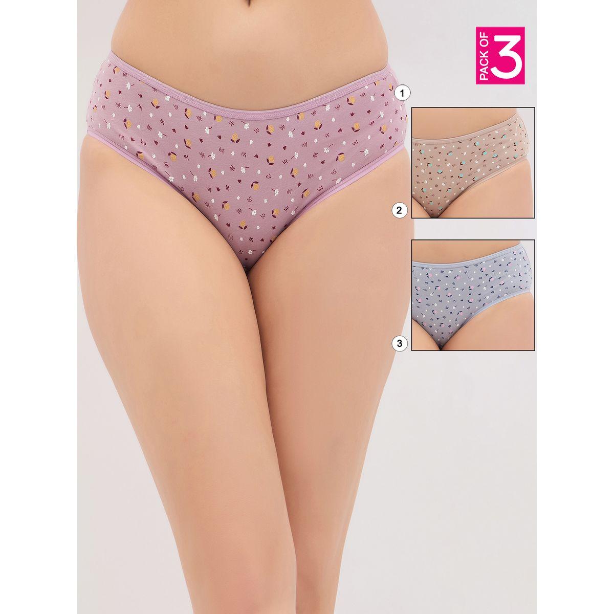 Clovia Pack of 3 - Floral Print Hipster Briefs-women-clothing-lingerie-panties-image-1