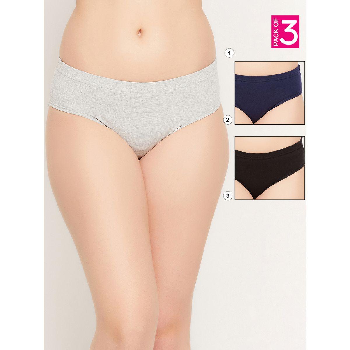 Clovia Set of 3 - Mid Rise Hipster Panties with Inner Elastic-women-clothing-lingerie-panties-image-1