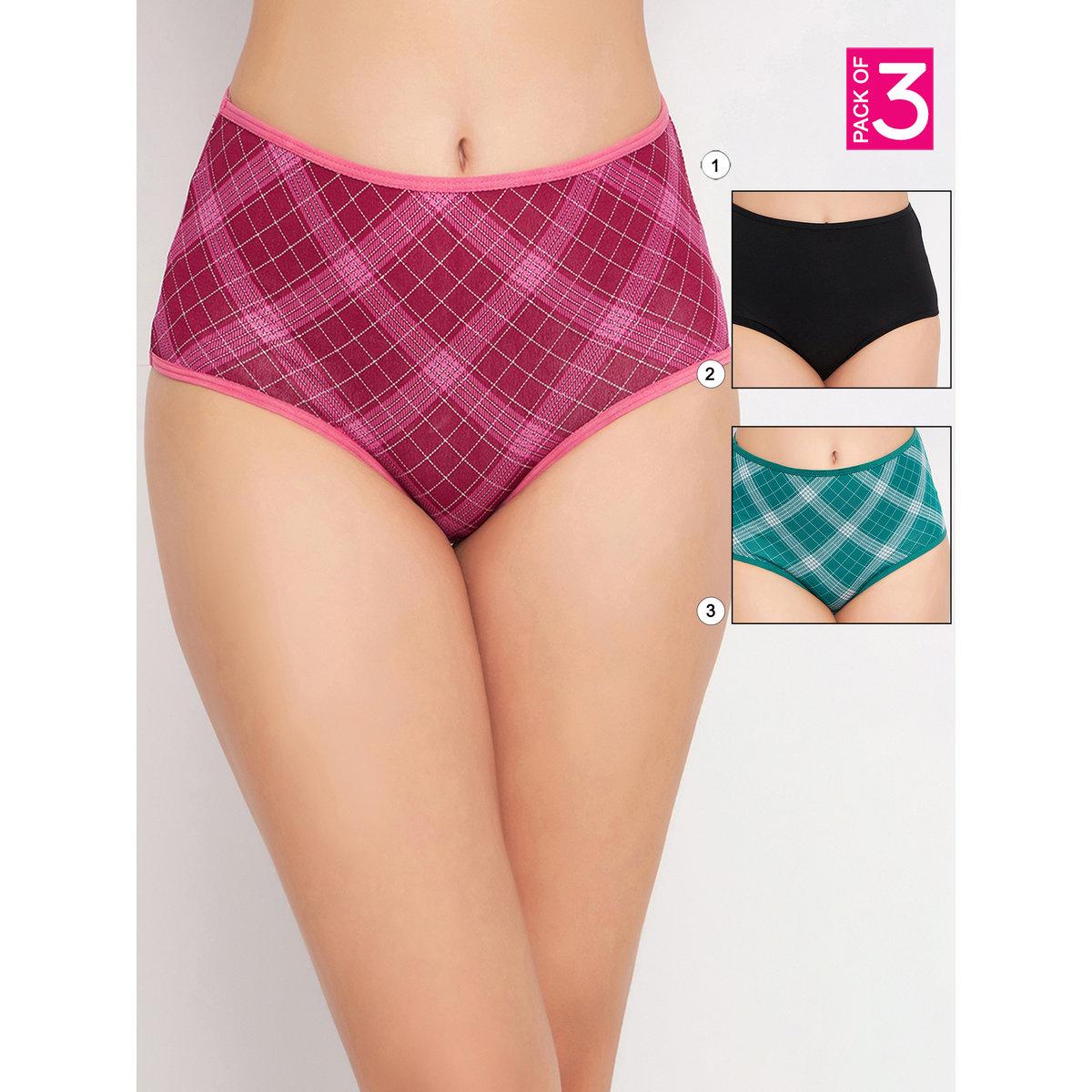 Clovia Pack of 3 - Printed High Rise Hipster Briefs-women-clothing-lingerie-panties-image-1