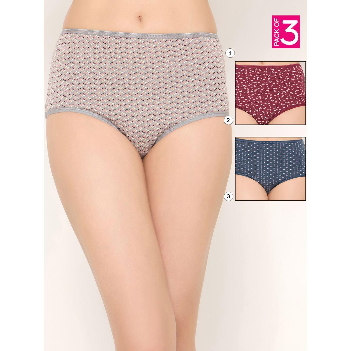 مجموعة من 3 سراويل داخلية بخصر عالي-women-clothing-lingerie-panties-image-1