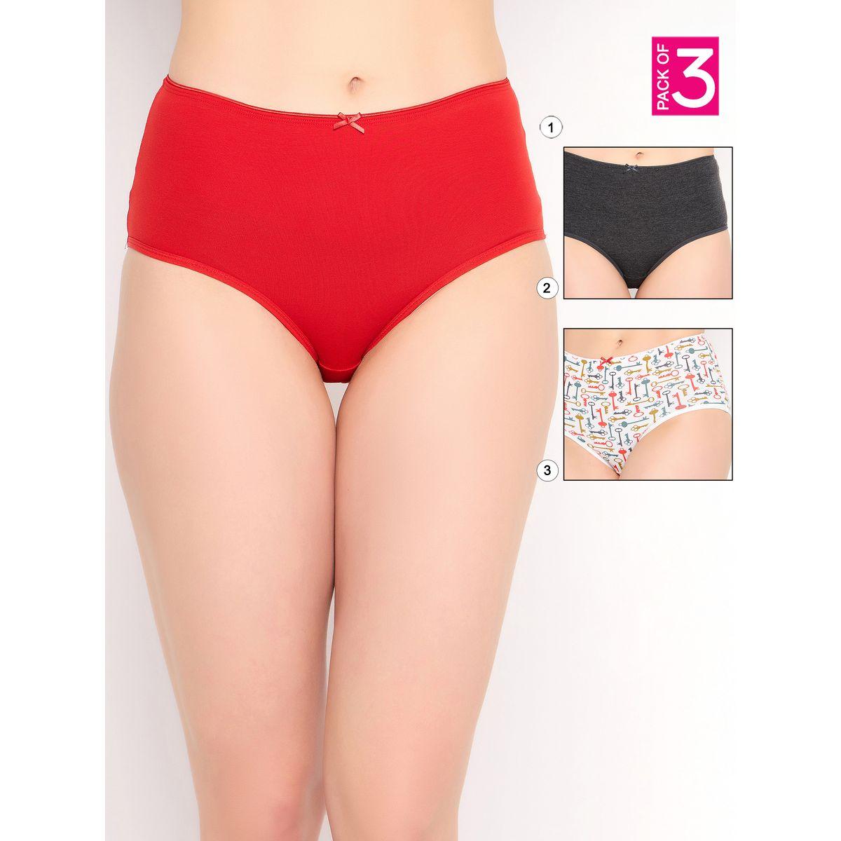 Clovia Pack of 3 - High Rise Hipster Briefs-women-clothing-lingerie-panties-image-1