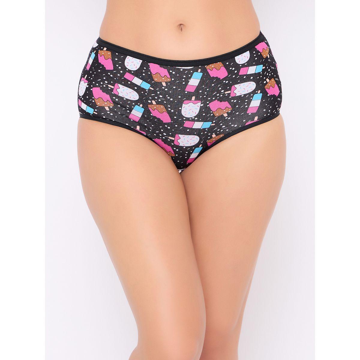 مجموعة من 3 - سروال داخلي بخصر عالي-women-clothing-lingerie-panties-image-3