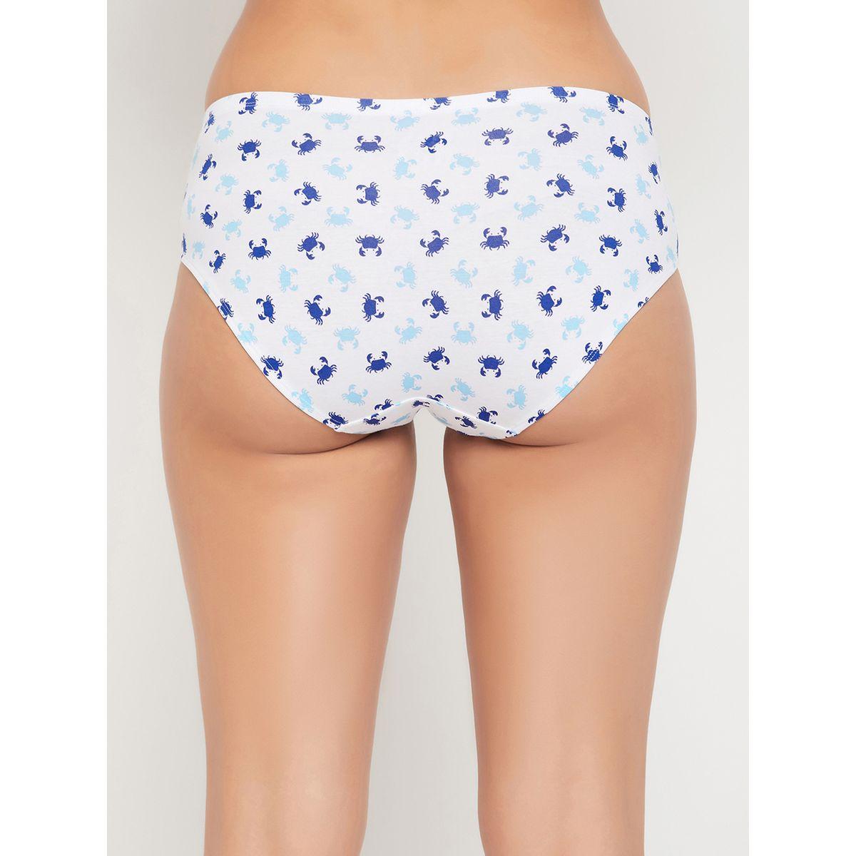 Clovia Pack of 3 - Sea Life Print Mid Rise Hipster Briefs with Inner Elastic-women-clothing-lingerie-panties-image-2