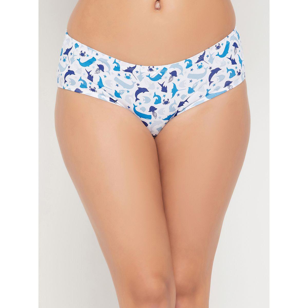Clovia Pack of 3 - Sea Life Print Mid Rise Hipster Briefs with Inner Elastic-women-clothing-lingerie-panties-image-4