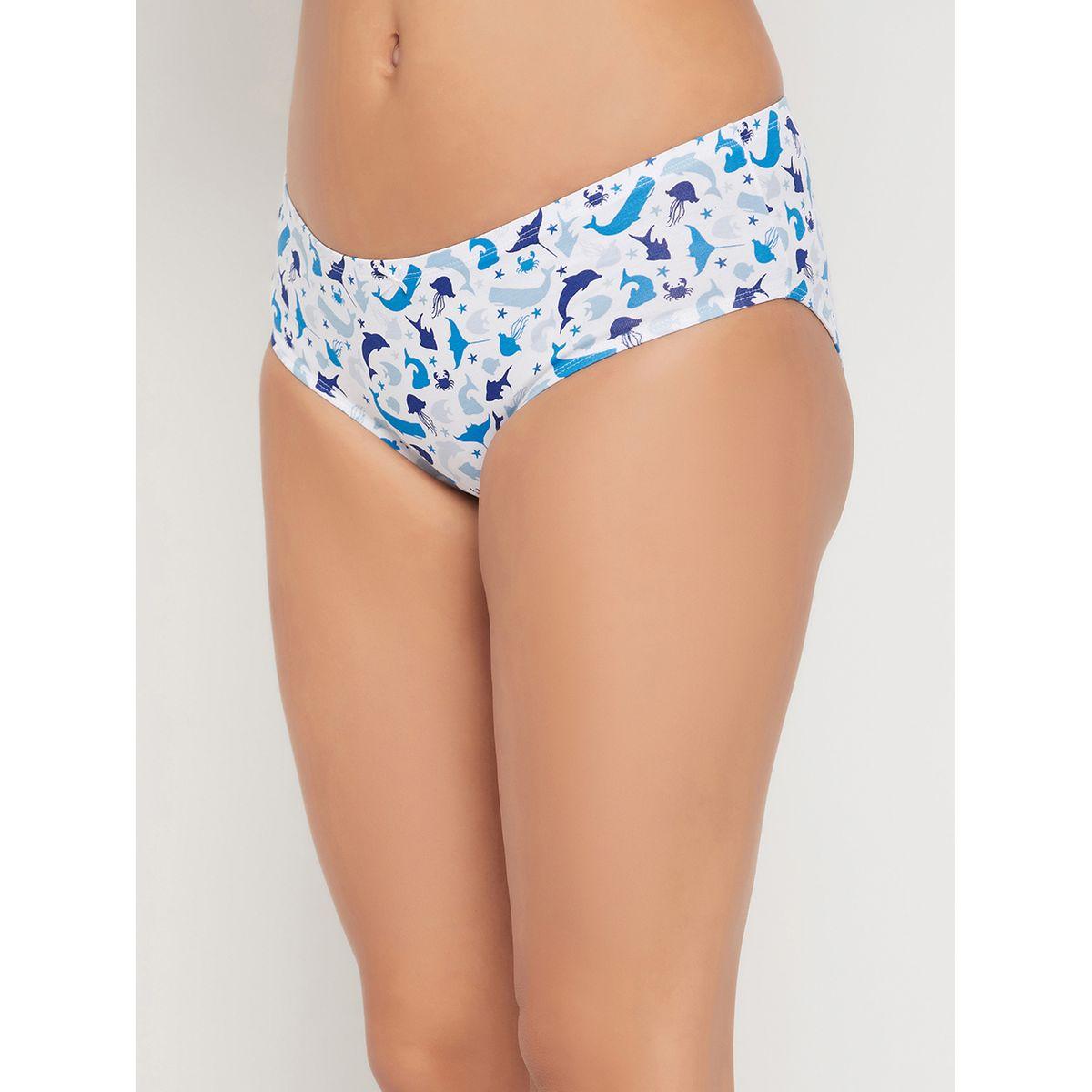 Clovia Pack of 3 - Sea Life Print Mid Rise Hipster Briefs with Inner Elastic-women-clothing-lingerie-panties-image-5