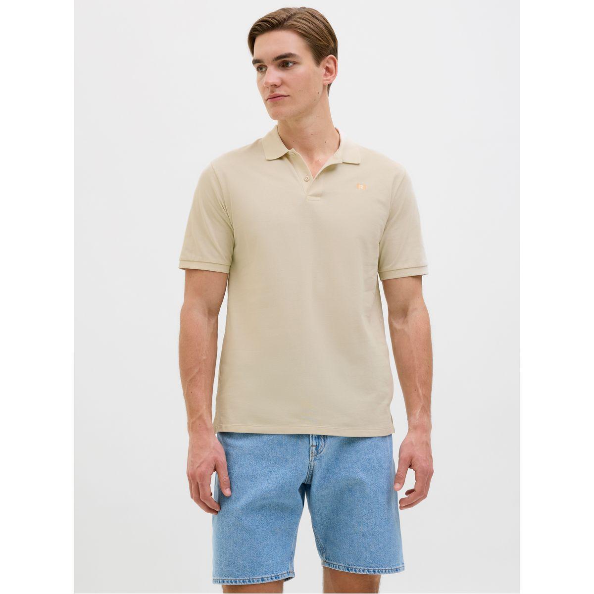 تيشيرت بولو بطبعة شعار الماركة وأكمام قصيرة-men-clothing-tshirtsandpolos-polos-image-2