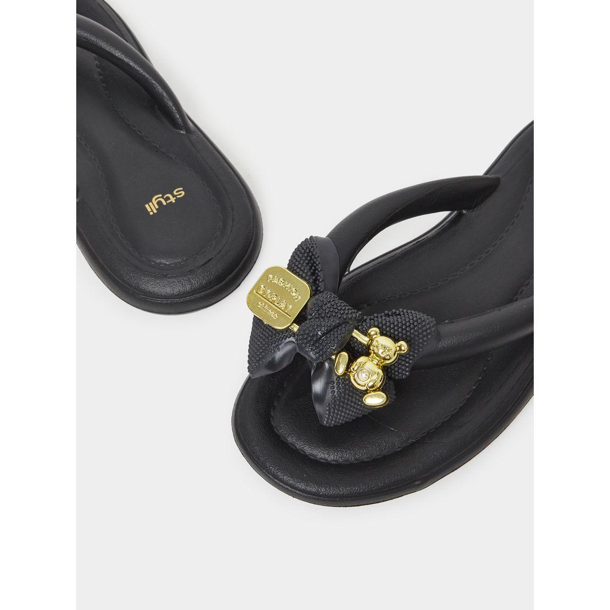 Styli Embellished Bow Detail Flip Flop-women-shoes-flipflopsandslides-image-3