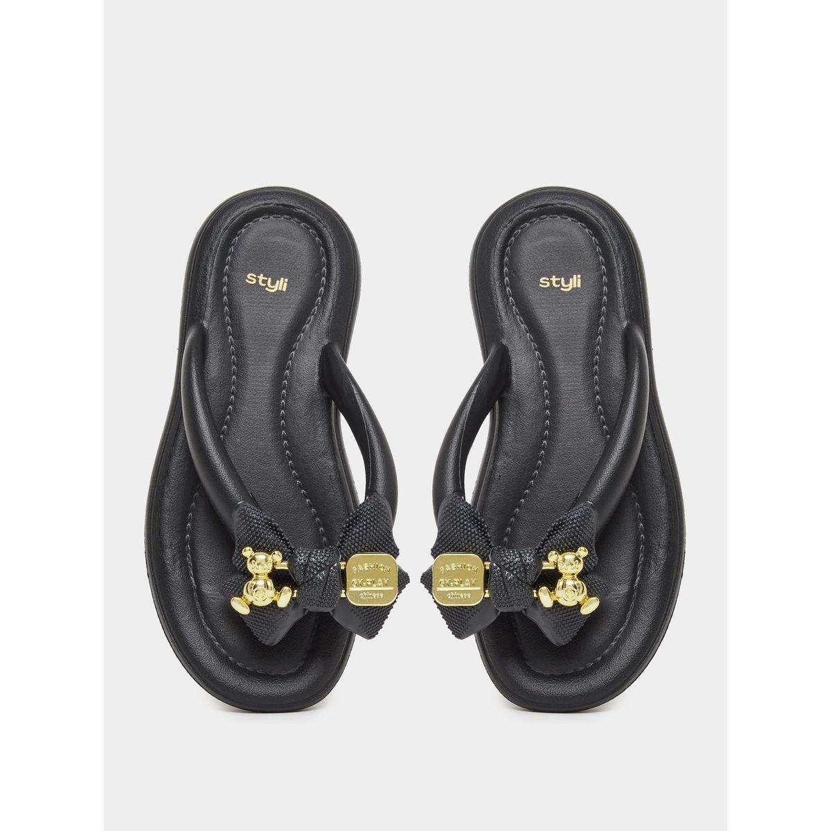 Styli Embellished Bow Detail Flip Flop-women-shoes-flipflopsandslides-image-5