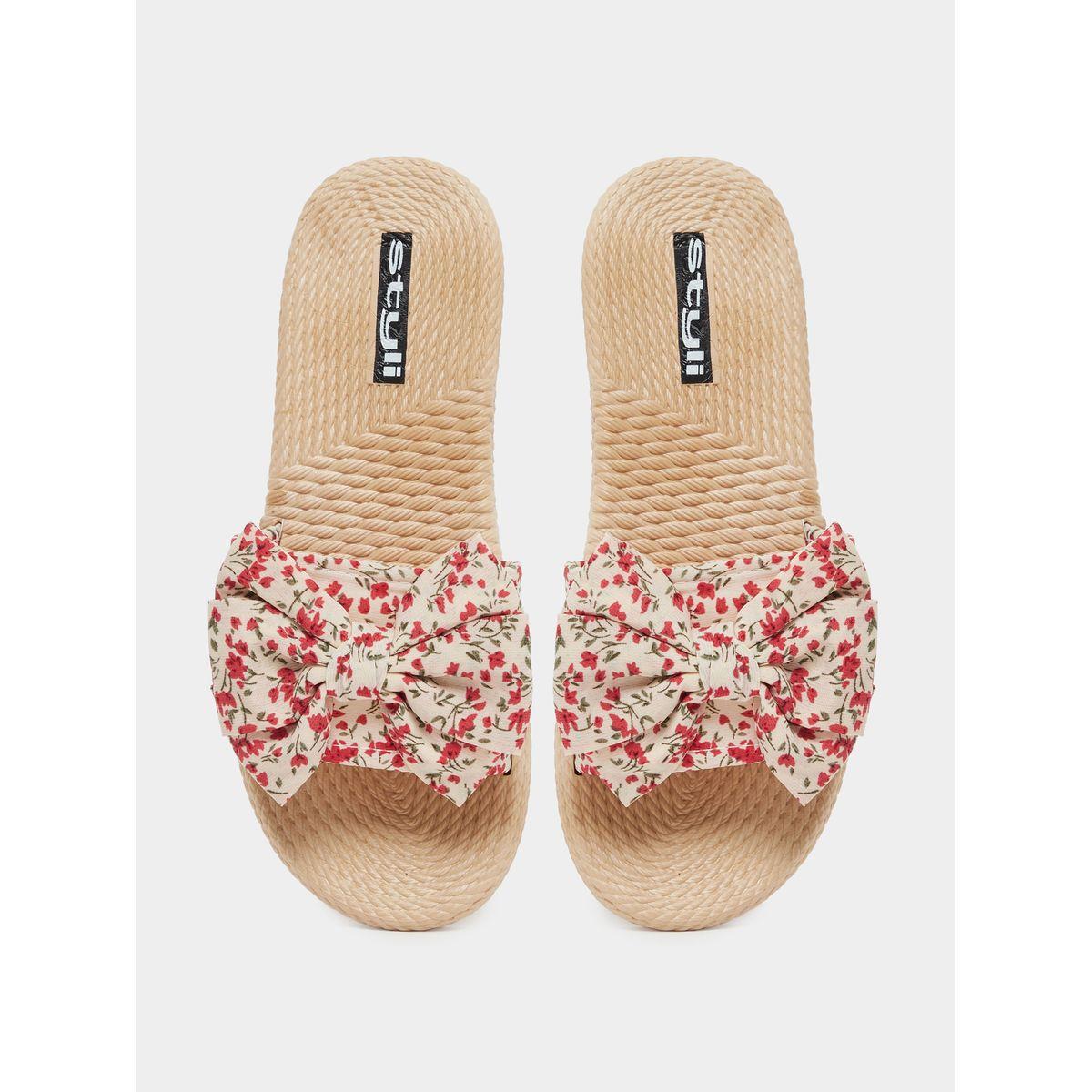 شبشب بطبعة زهور وربطة فيونكة-women-shoes-flipflopsandslides-image-5