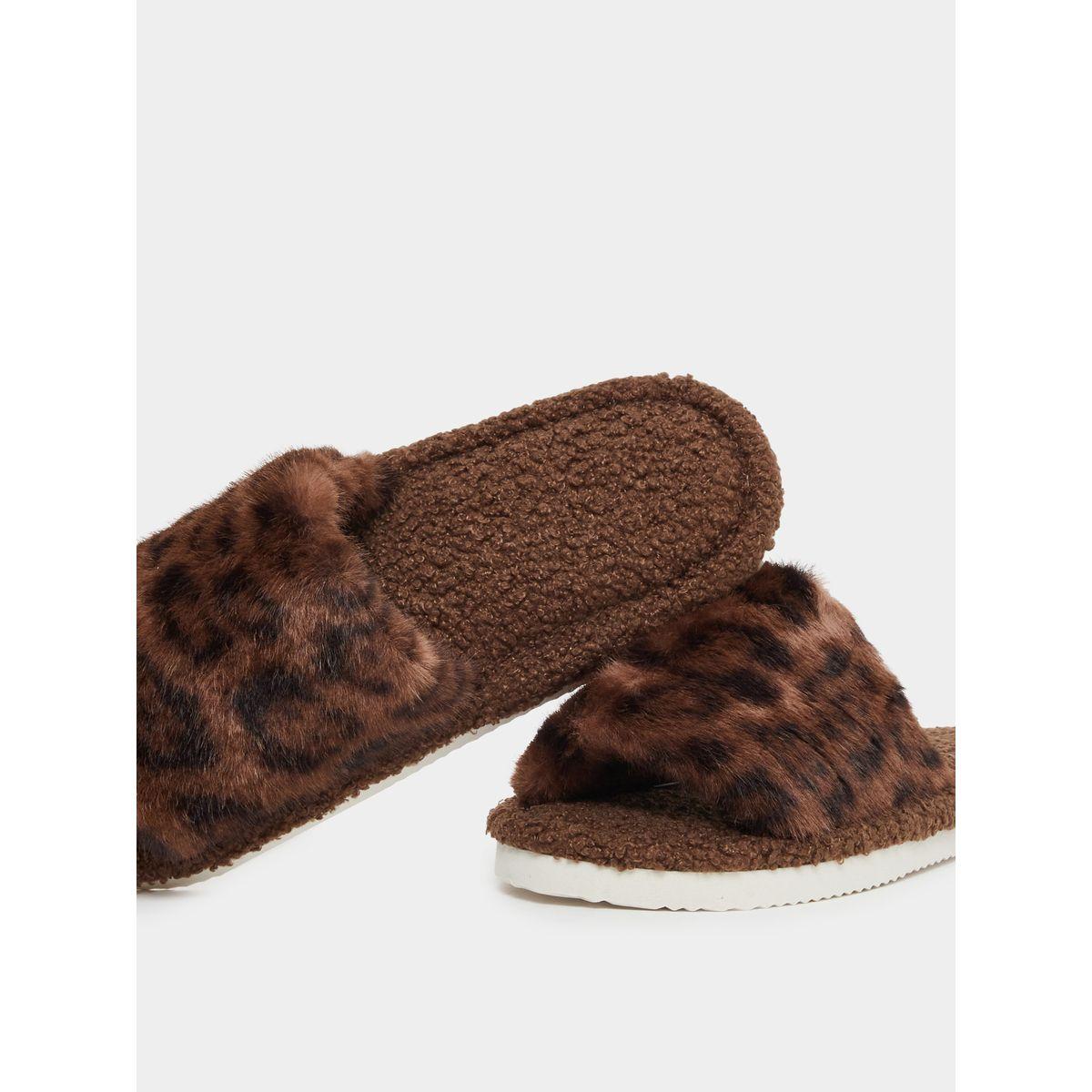 Styli Animal Print Faux Fur Bedroom Slippers-women-shoes-flipflopsandslides-image-3