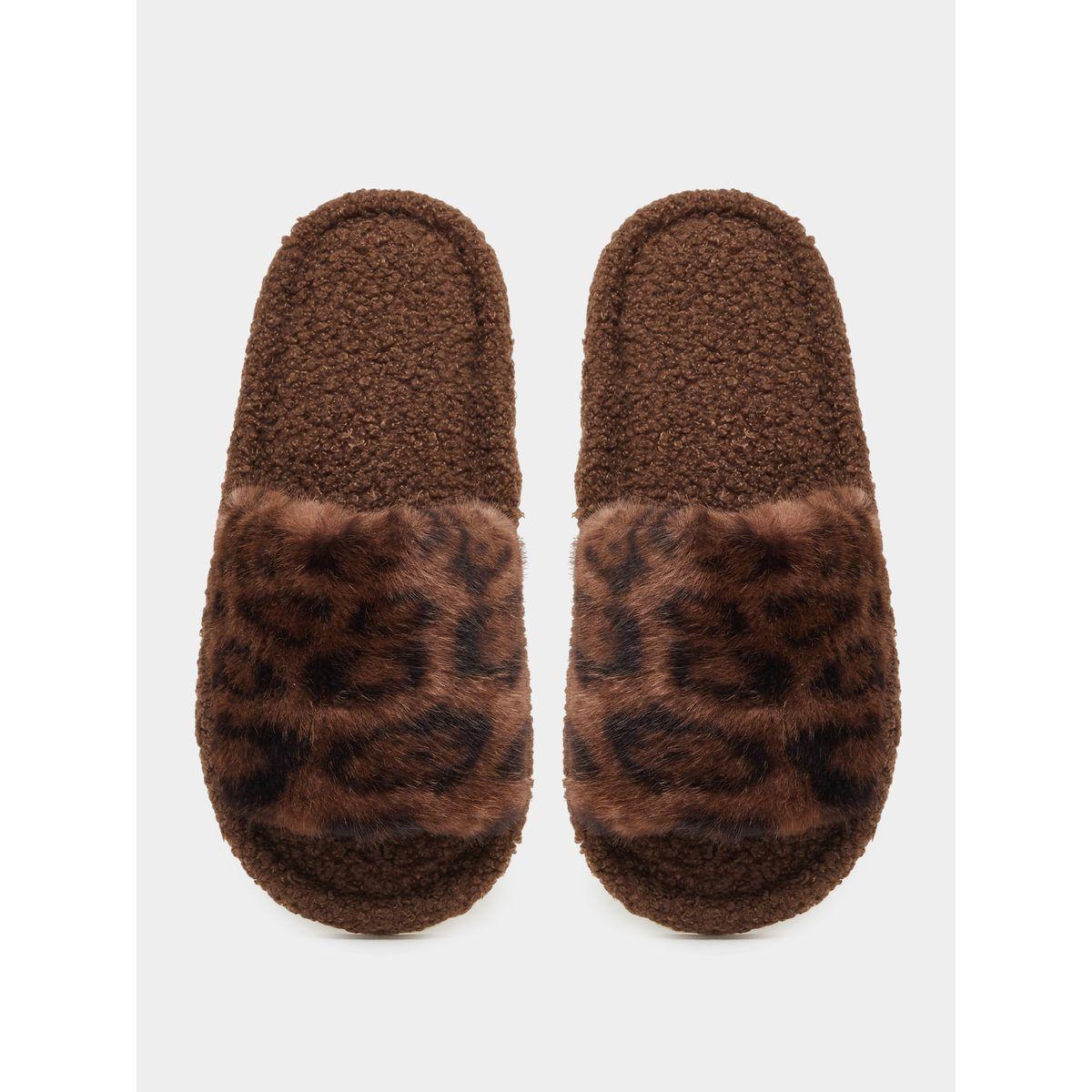 Styli Animal Print Faux Fur Bedroom Slippers-women-shoes-flipflopsandslides-image-5