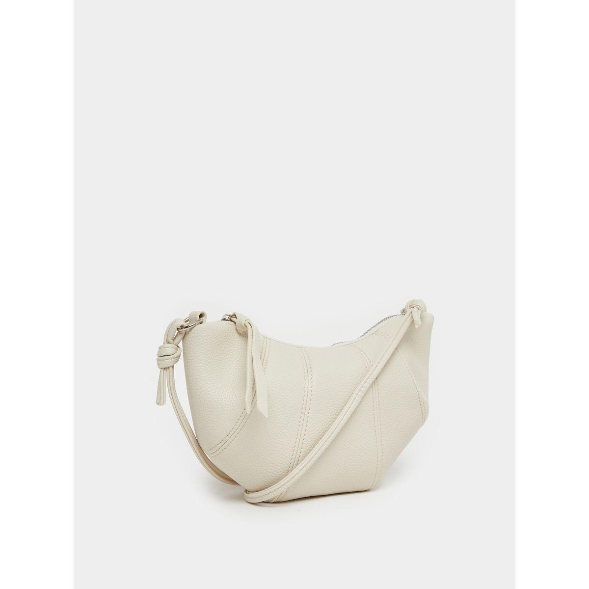 Styli White Plain Shoulder Bag with Zip Closure-women-bagsandwallets-handbags-image-1