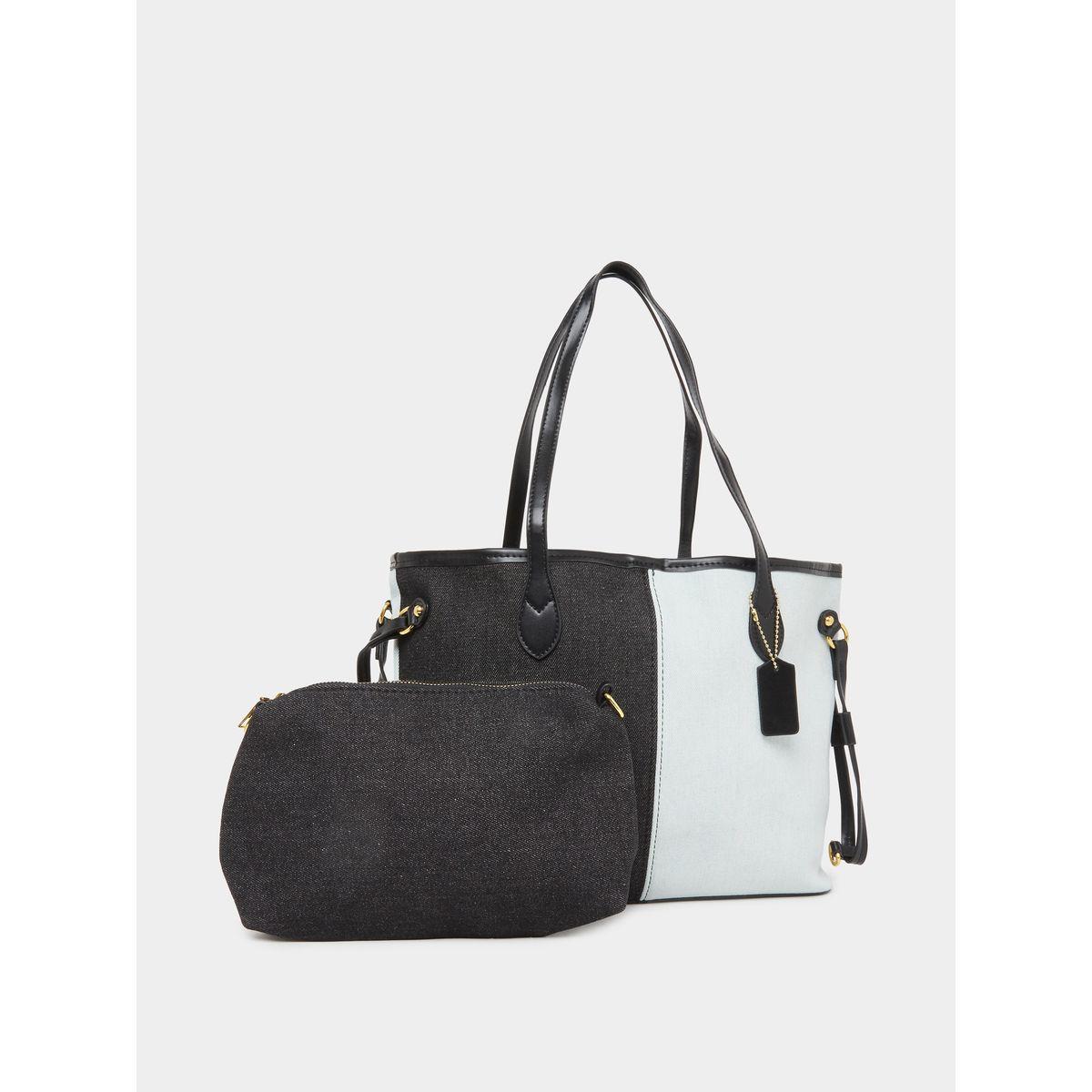 Styli Color Block Shoulder Bag and Pouch Set-women-bagsandwallets-handbags-image-1