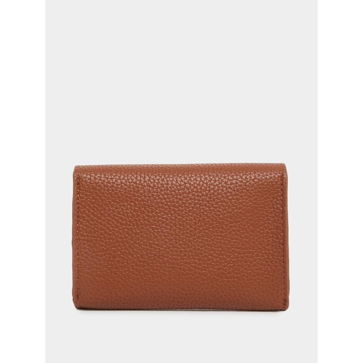 Styli Women Brown Textured Twist Lock Wallet-women-bagsandwallets-wallets-image-2