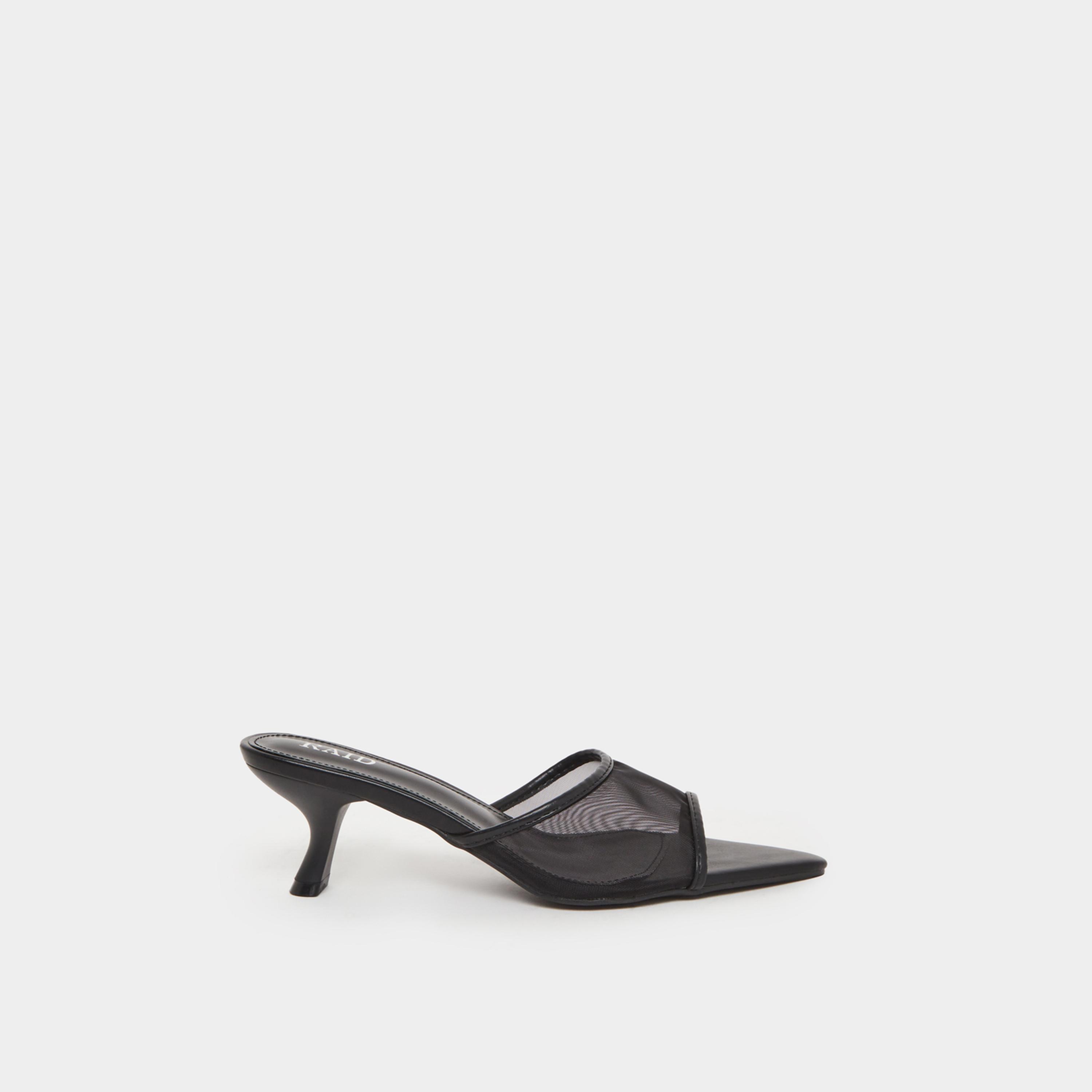 Raid Sable Pointed Toe Mesh Mules-women-shoes-heels-image-2