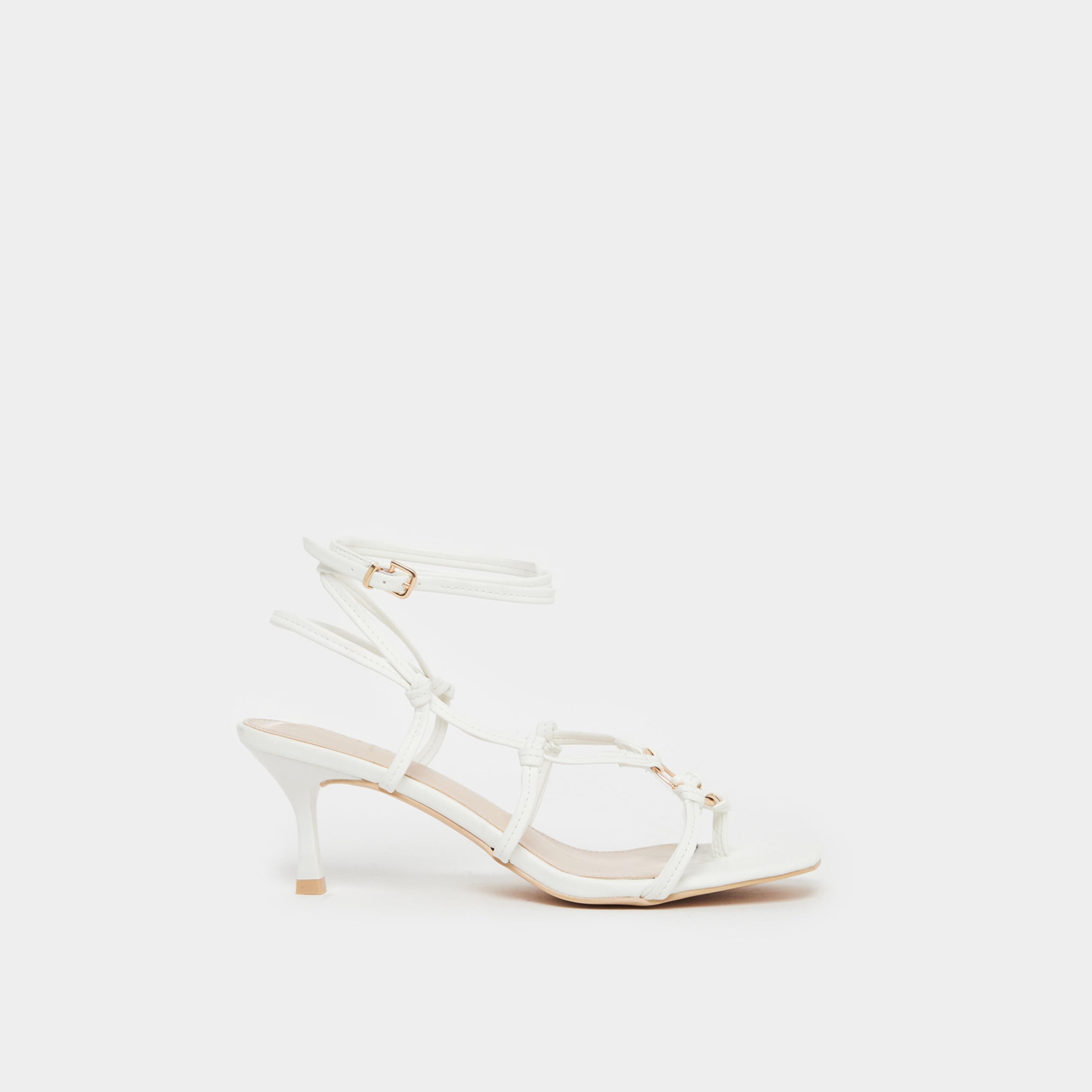 Raid Danika Knot Tie-Up Sandals with Ring Detail-women-shoes-sandals-heeled-image-2