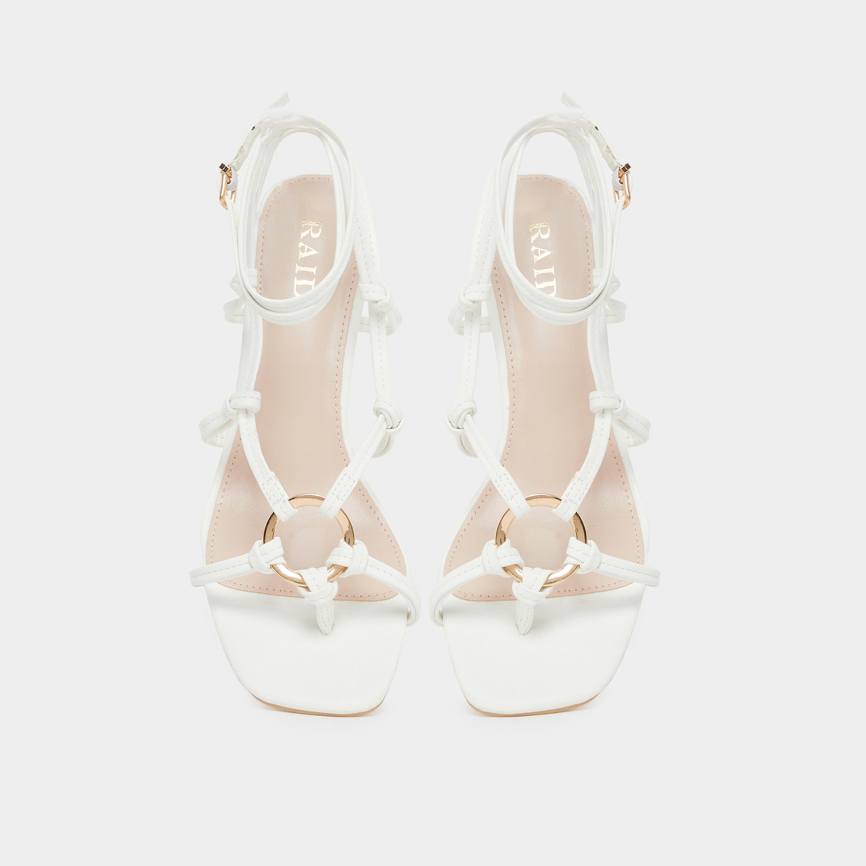 Raid Danika Knot Tie-Up Sandals with Ring Detail-women-shoes-sandals-heeled-image-3