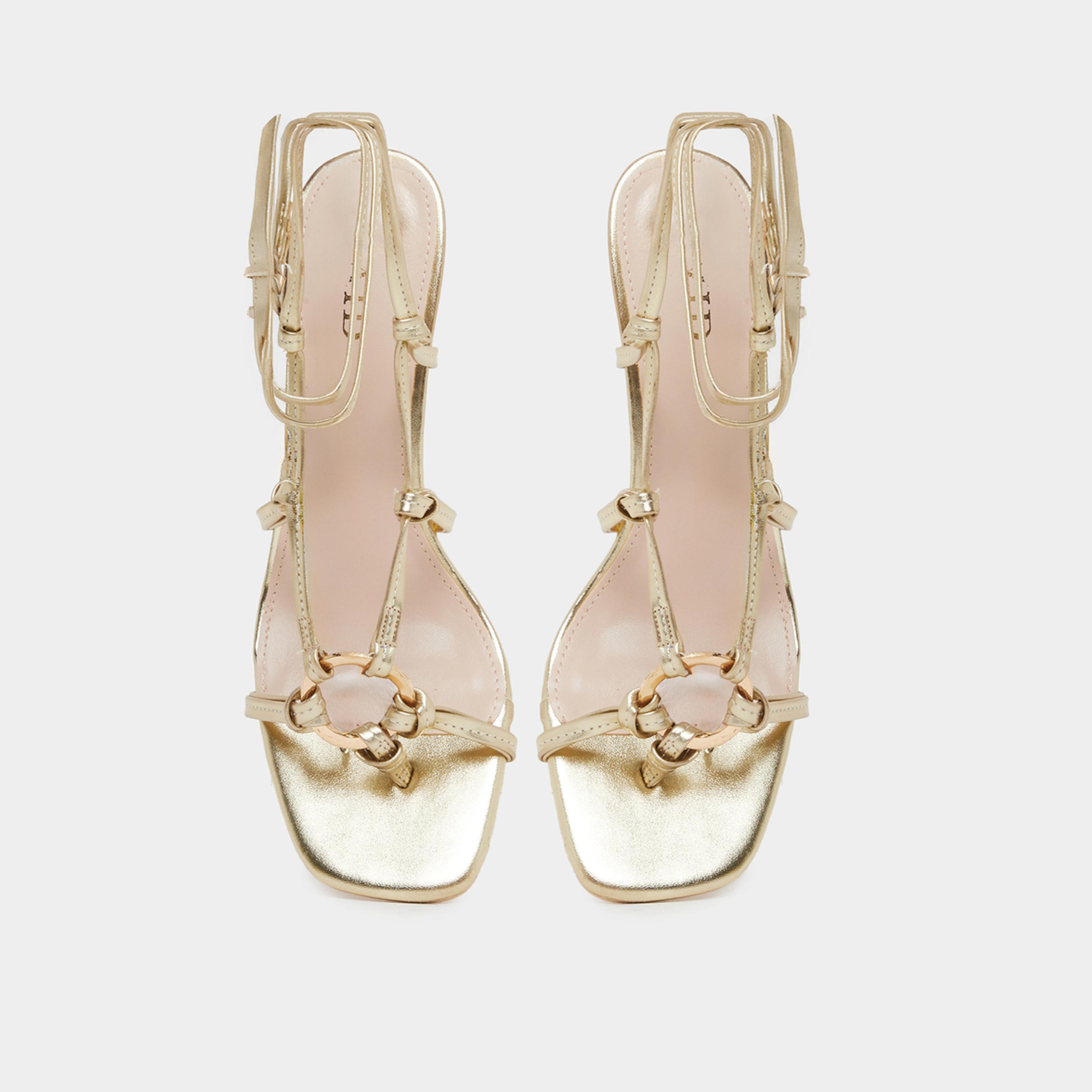 Raid Danika Knot Tie-Up Sandals with Ring Detail-women-shoes-sandals-heeled-image-3