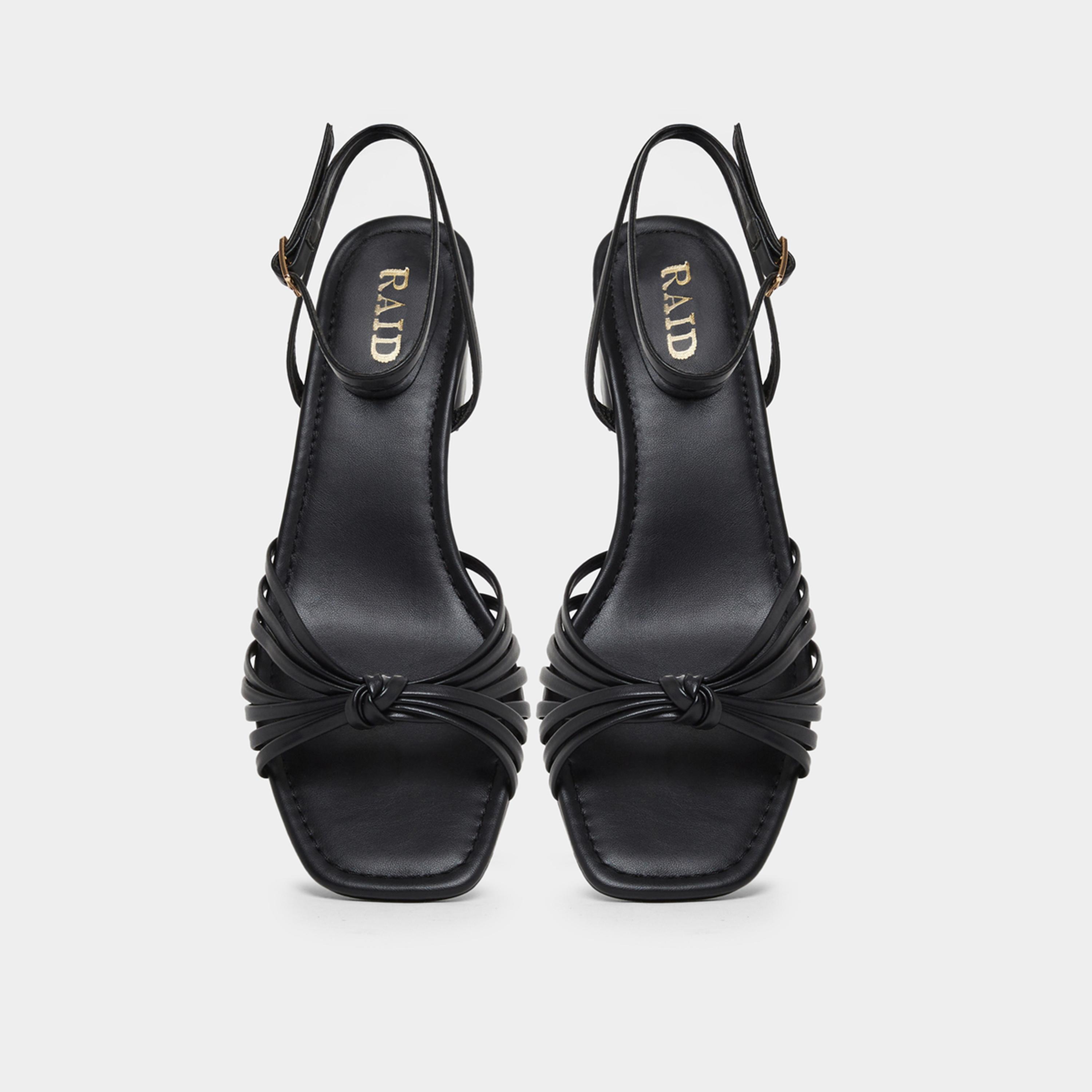 Raid Aanvi Strappy Knotted Block Heel Sandals-women-shoes-sandals-heeled-image-3