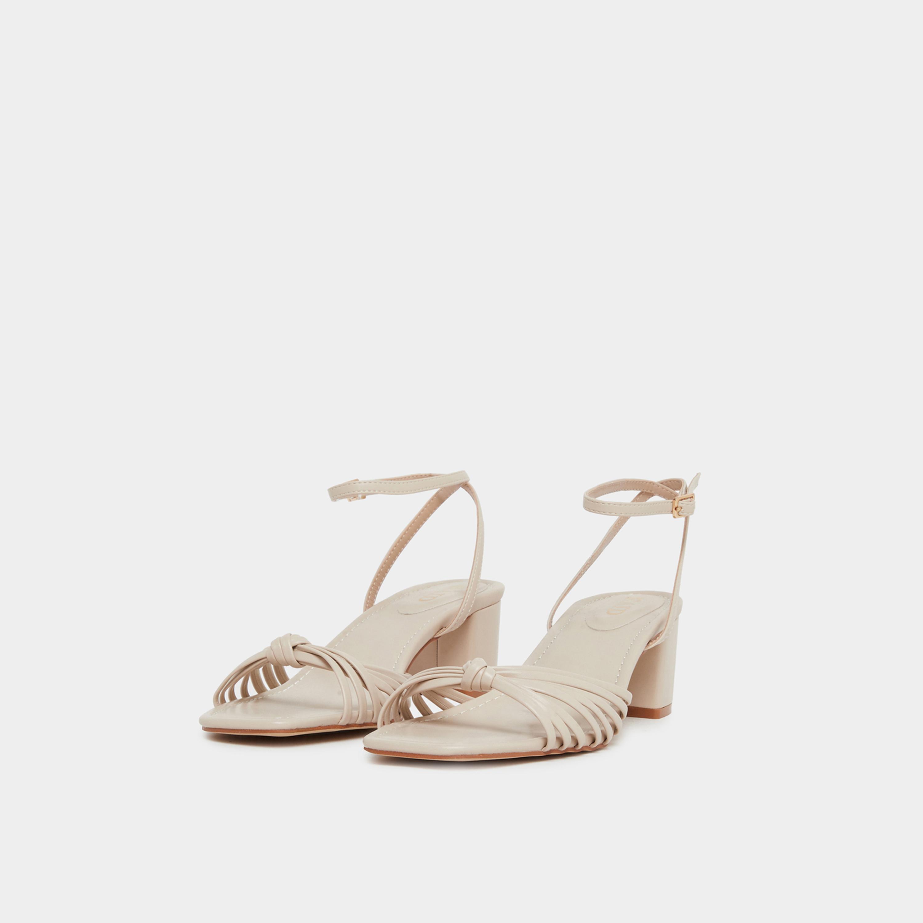 Raid Aanvi Strappy Knotted Block Heel Sandals-women-shoes-sandals-heeled-image-1