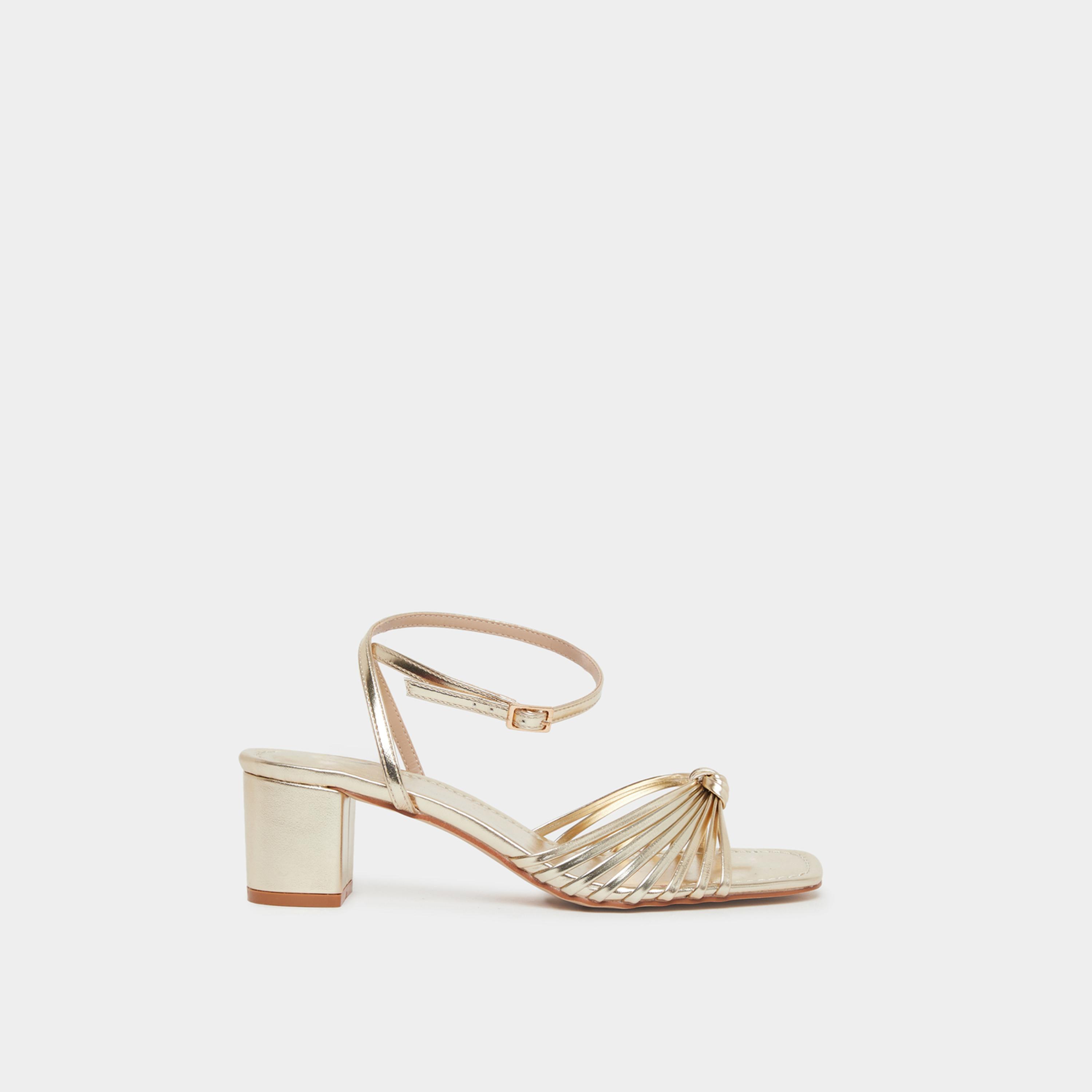 Raid Aanvi Strappy Knotted Block Heel Sandals-women-shoes-sandals-heeled-image-2