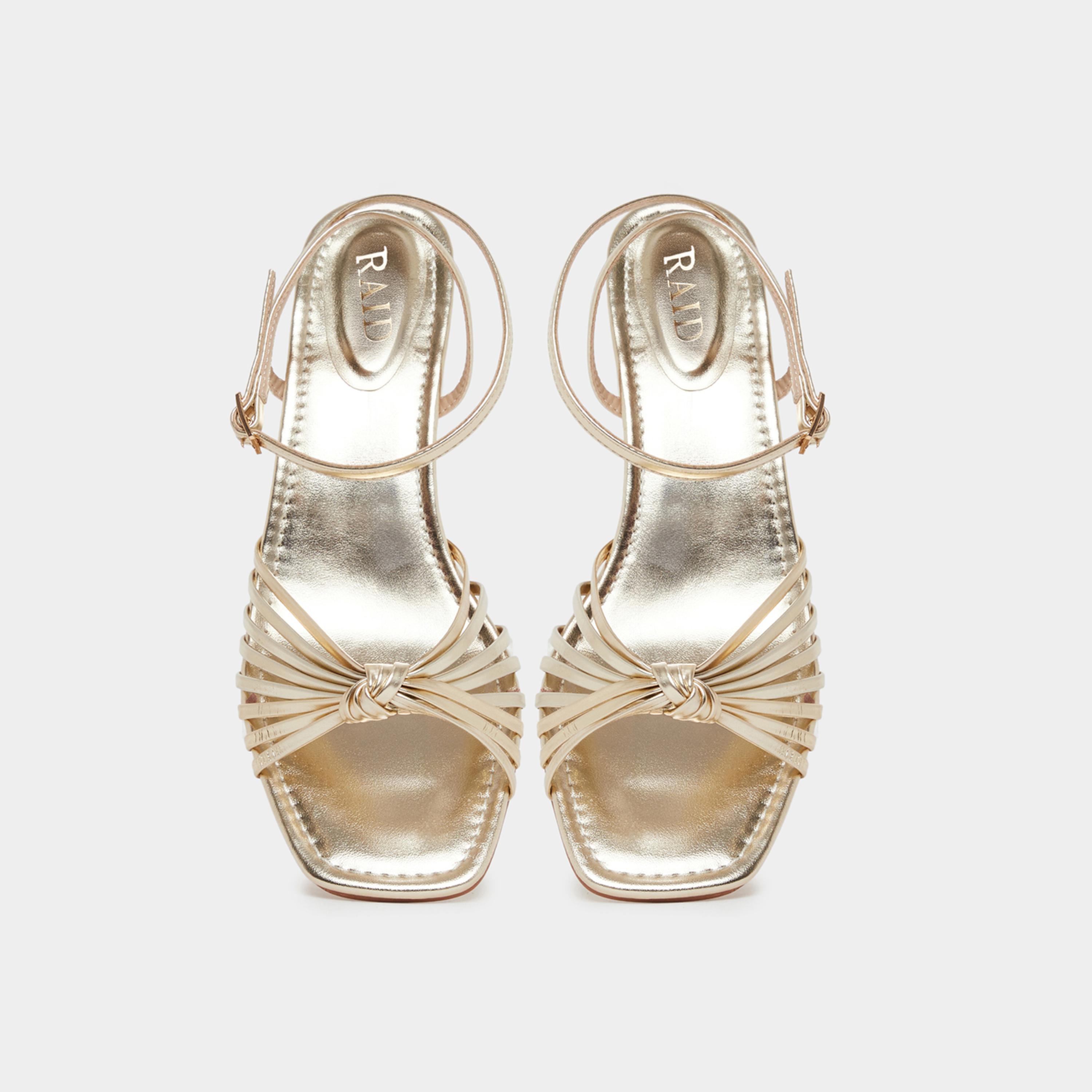 Raid Aanvi Strappy Knotted Block Heel Sandals-women-shoes-sandals-heeled-image-3