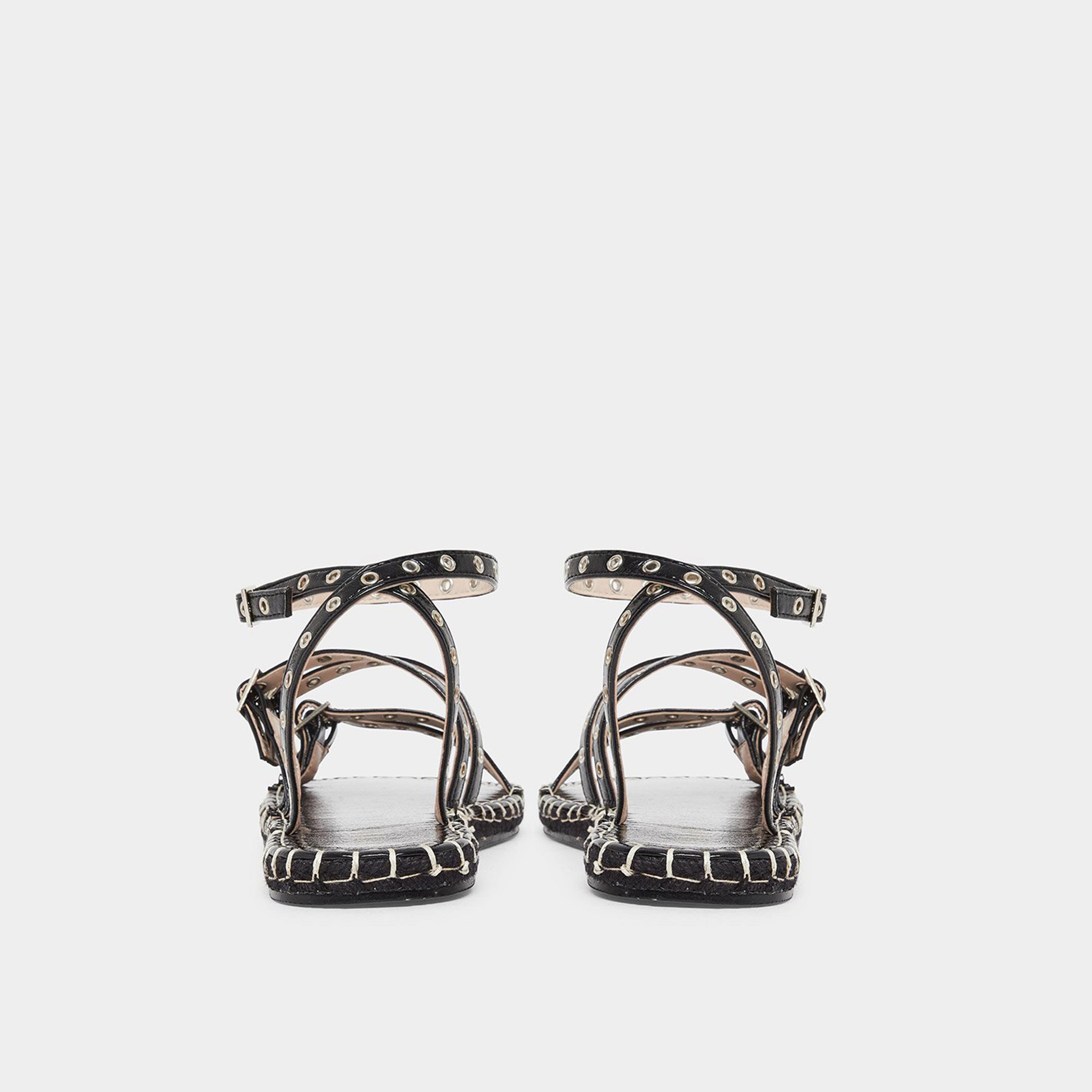 Raid Women Tanya Metal Eyelet Flat Espadrilles-women-shoes-sandals-flats-image-4