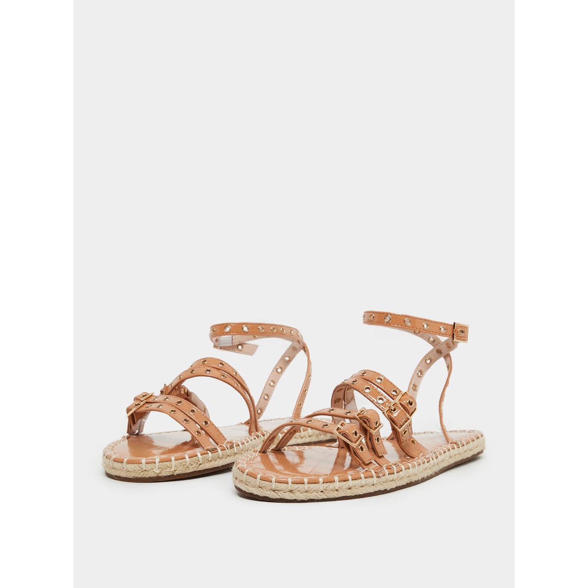 Raid Tanya Strappy Eyelet Flat Espadrilles-women-shoes-sandals-flats-image-3
